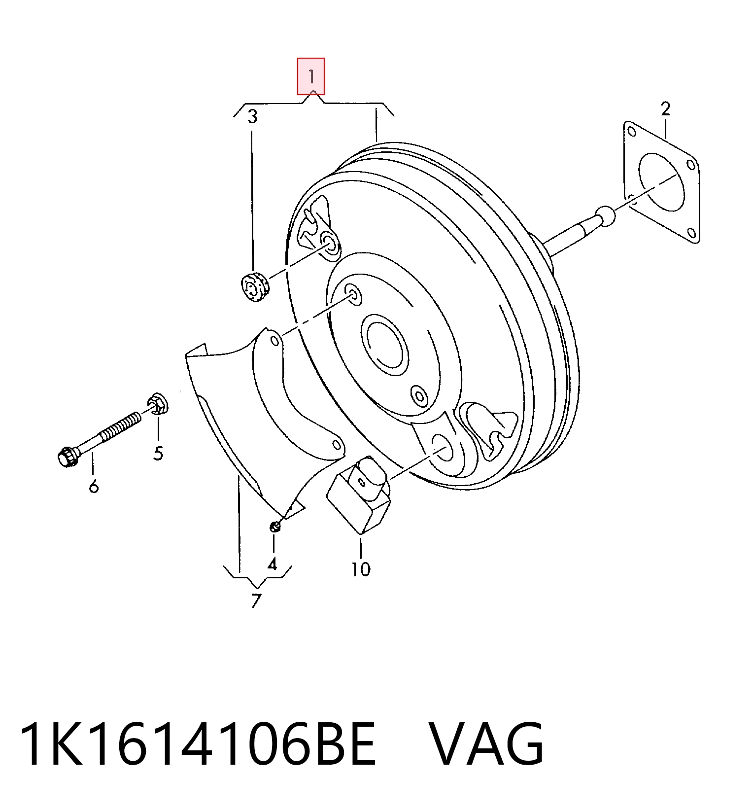 Купити Підсилювач гальм Volkswagen Jetta VI 162, 163, AV3, AV2, AY2, AY3