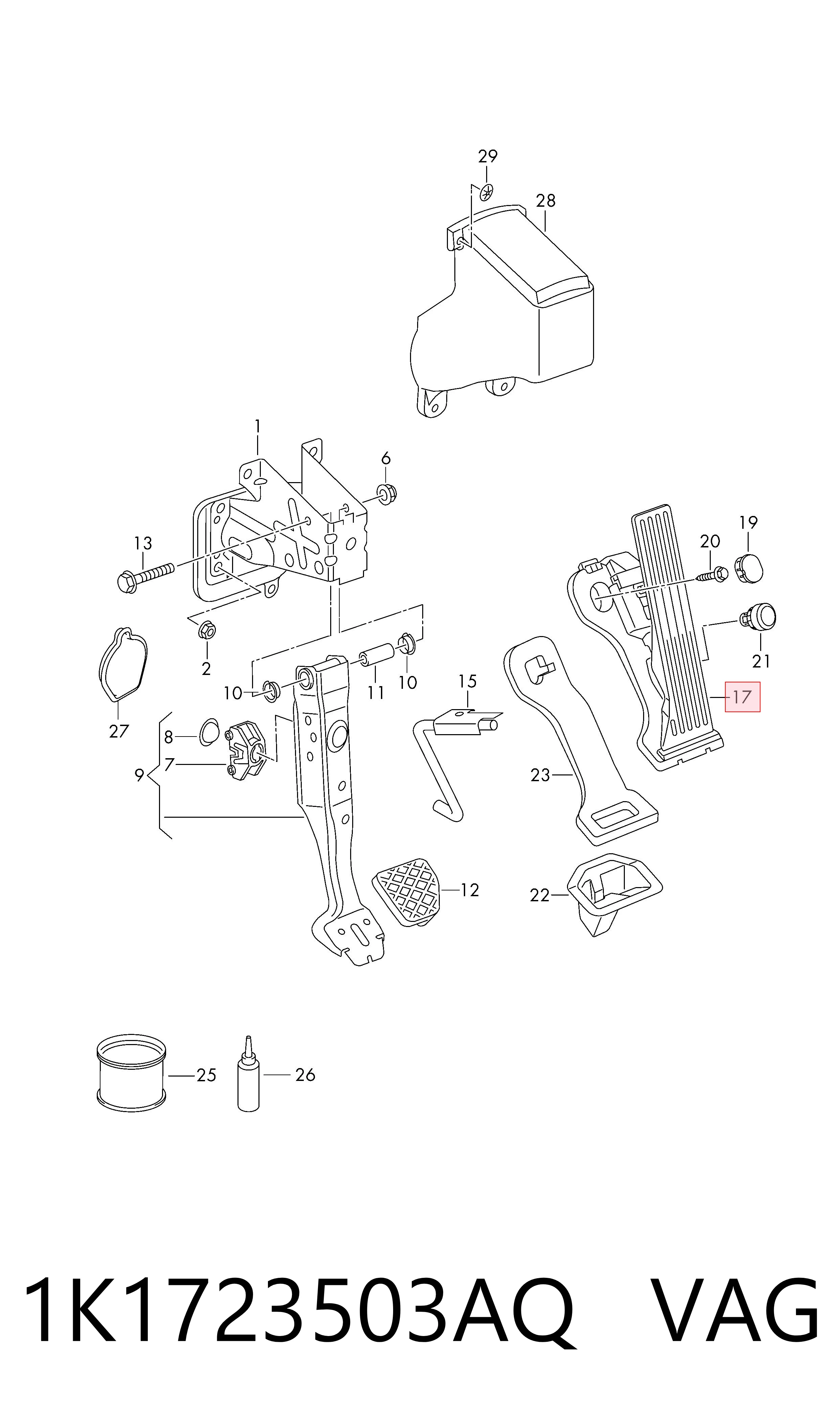 Купити Педаль газу Volkswagen Passat B7 362