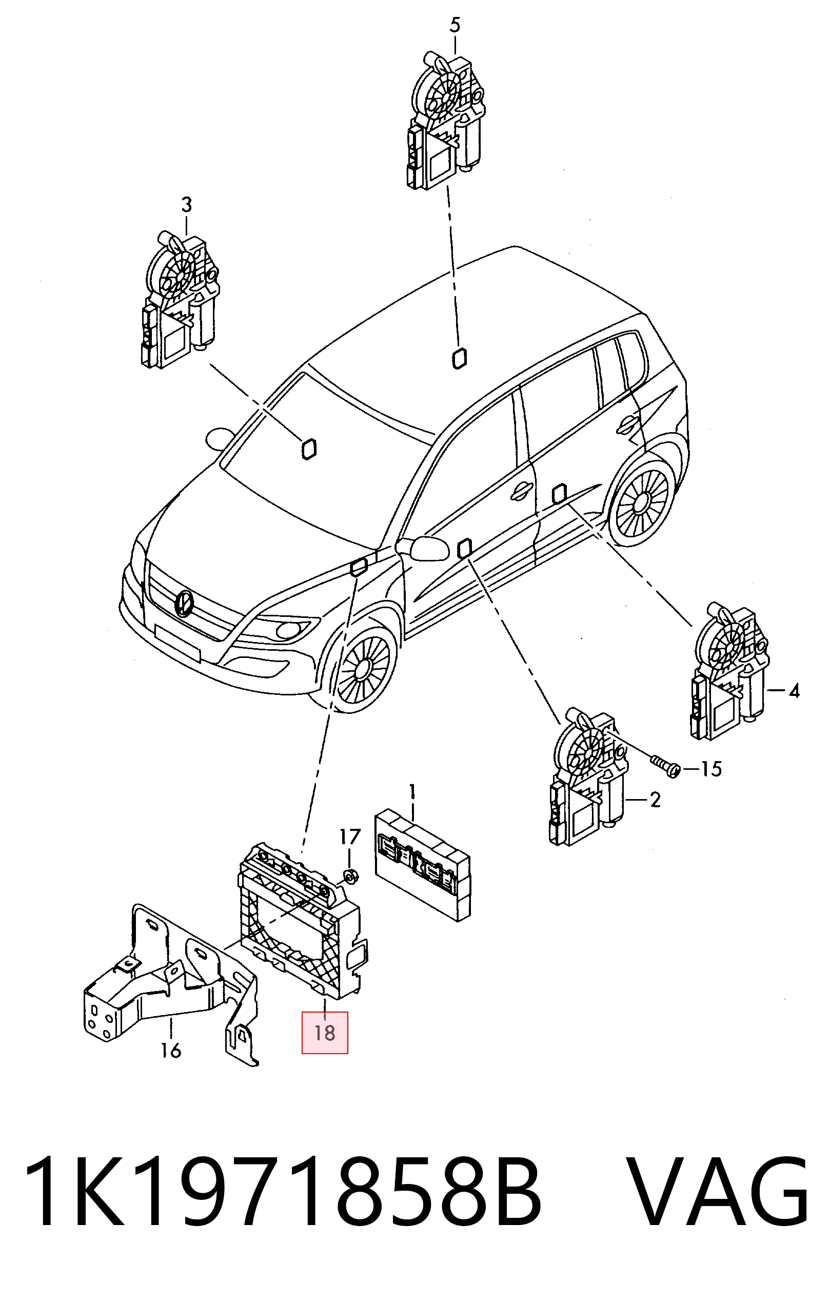 Блок комфорту Volkswagen Golf V хетчбек (1K1) (2003 - 2010) ціна, від 6.48 USD