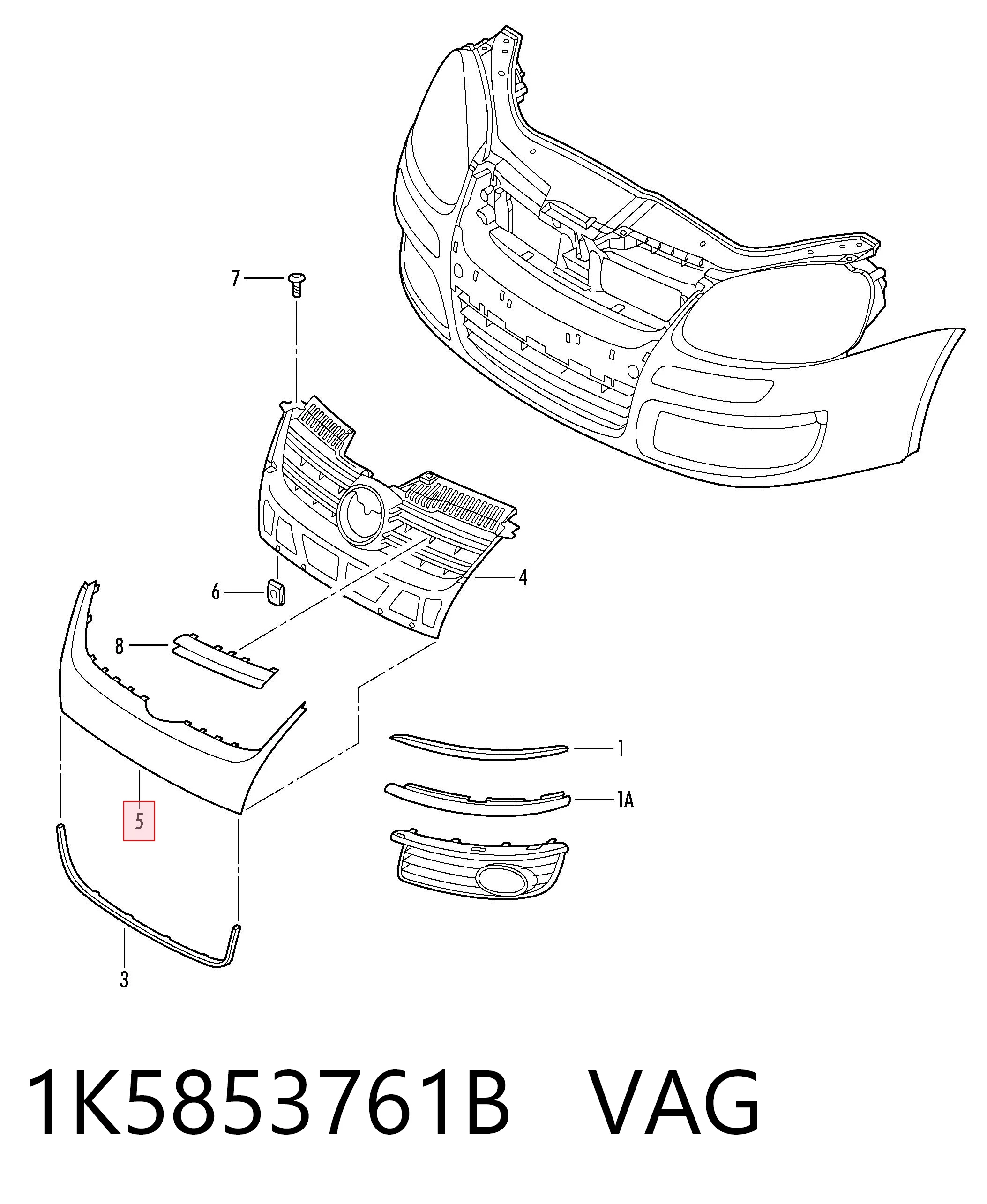 Купити 9544991 FPS Накладка (рамка) решітки радіатора