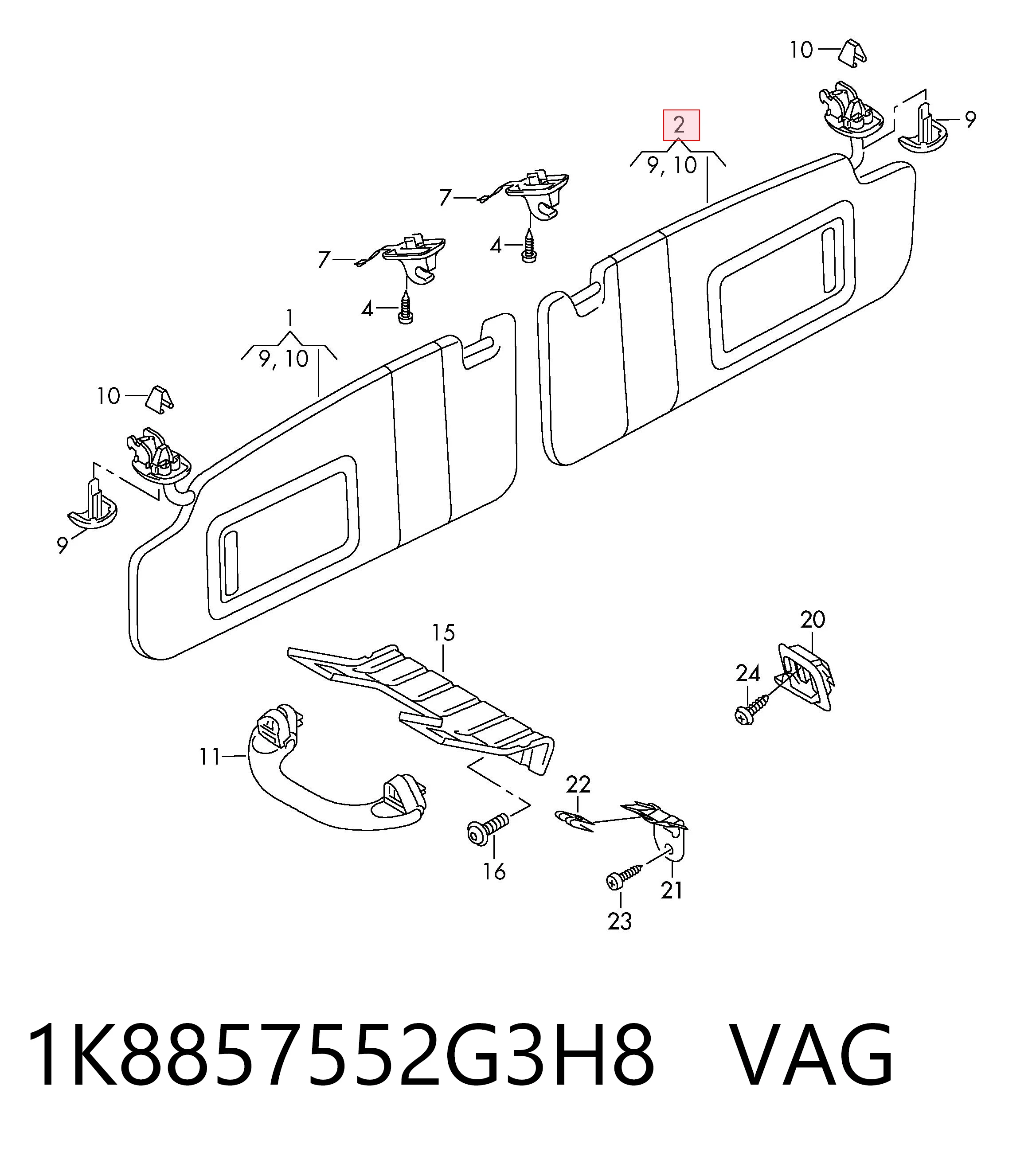 1K8857552G3H8 VAG