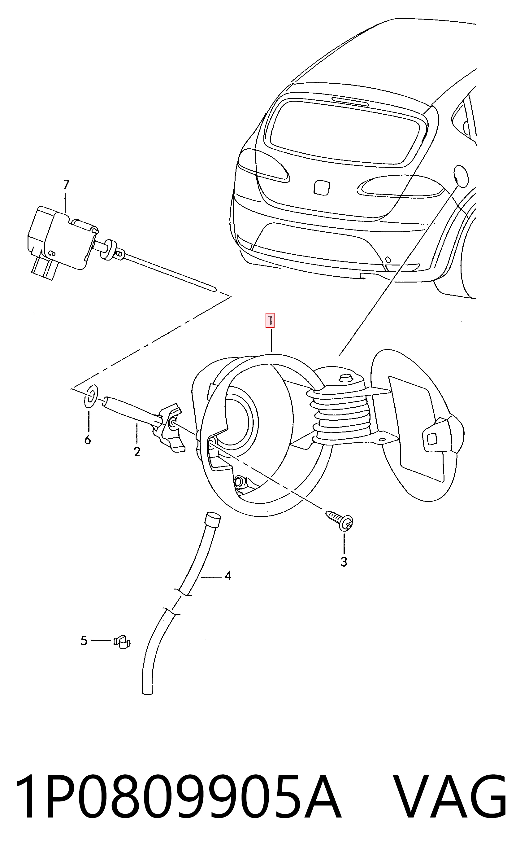Дверцята бензобака на Seat Altea XL 5P5, 5P8