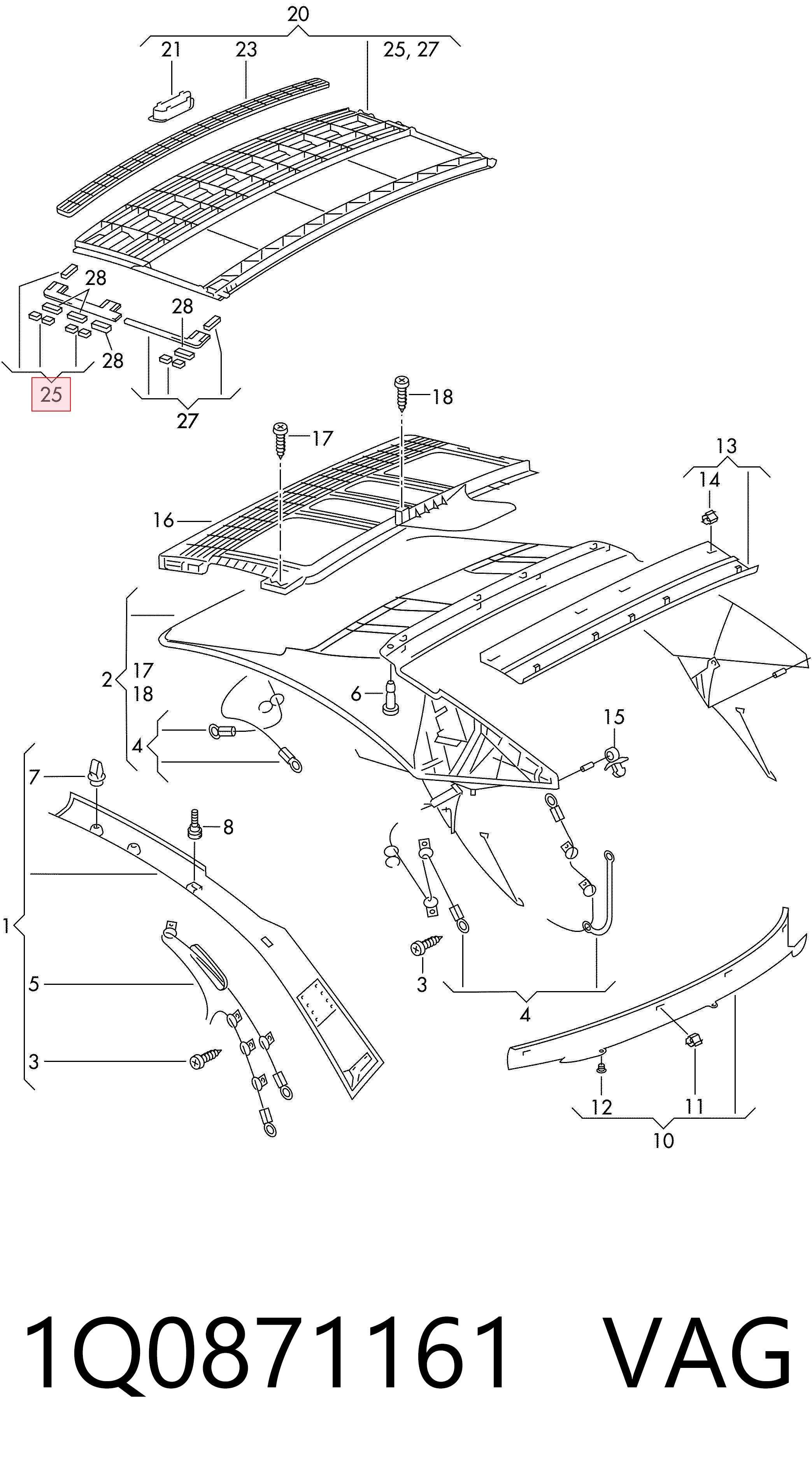  VAG 1Q0871161 ціна, від 158.33 USD