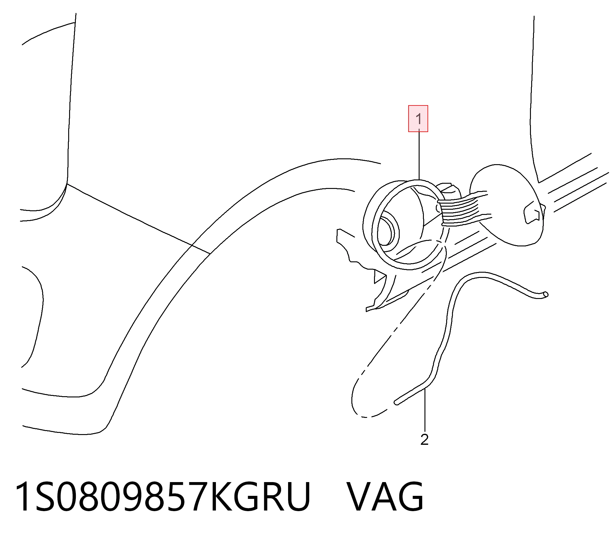 1S0809857KGRU VAG Дверцята бензобака
