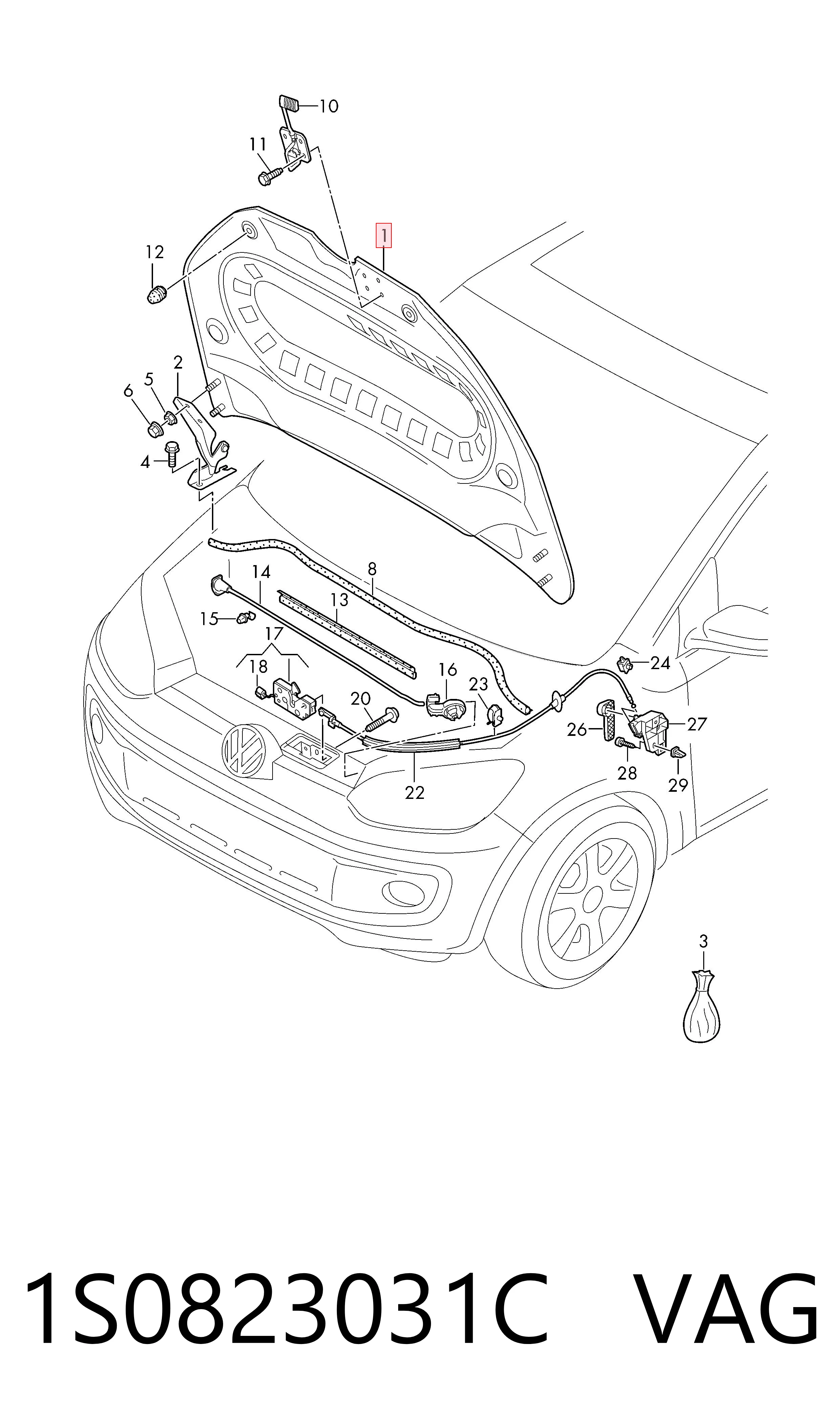 Капот Polcar 95A103 ціна, від 112.22 USD