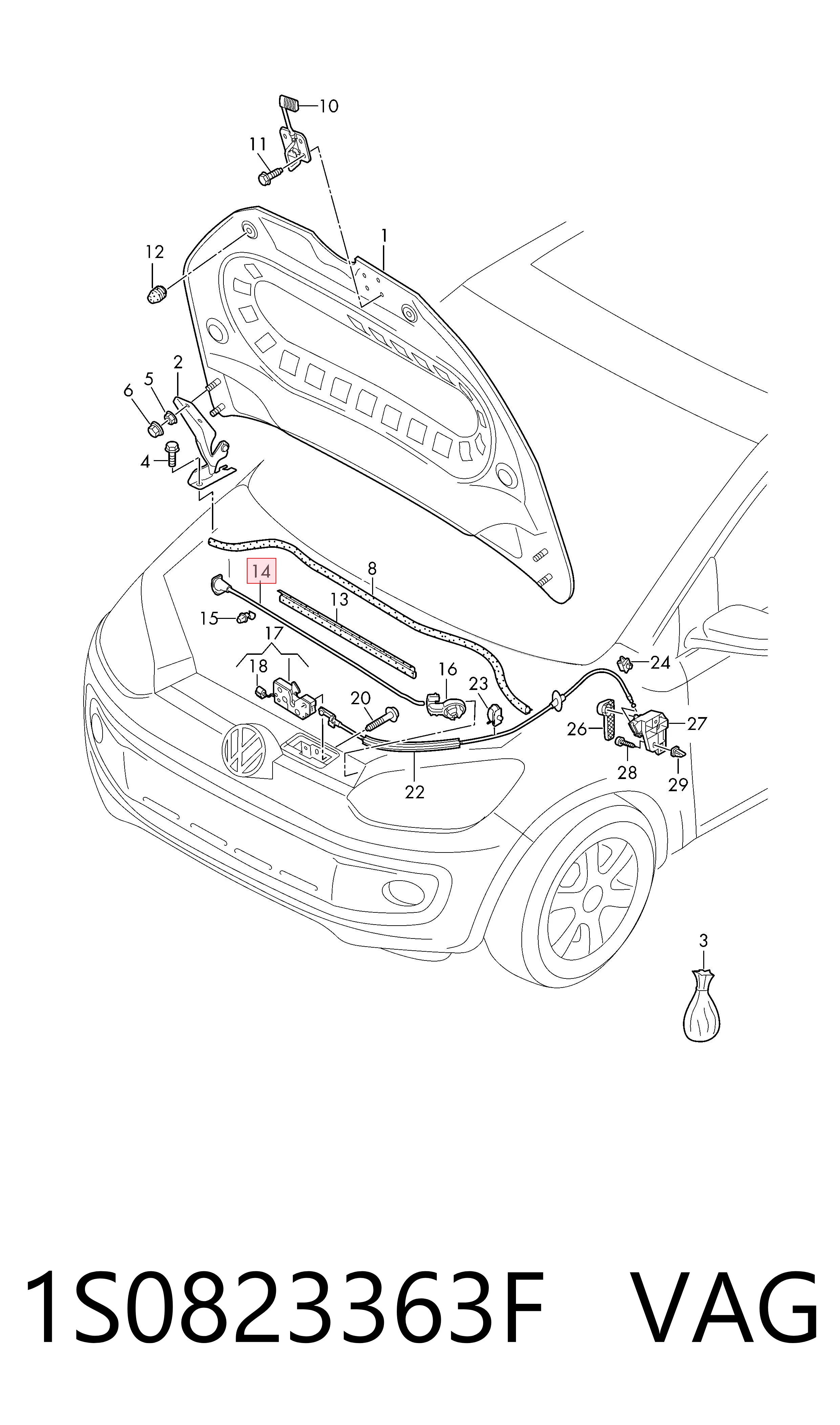  VAG 1S0823363F ціна, від 25.48 USD