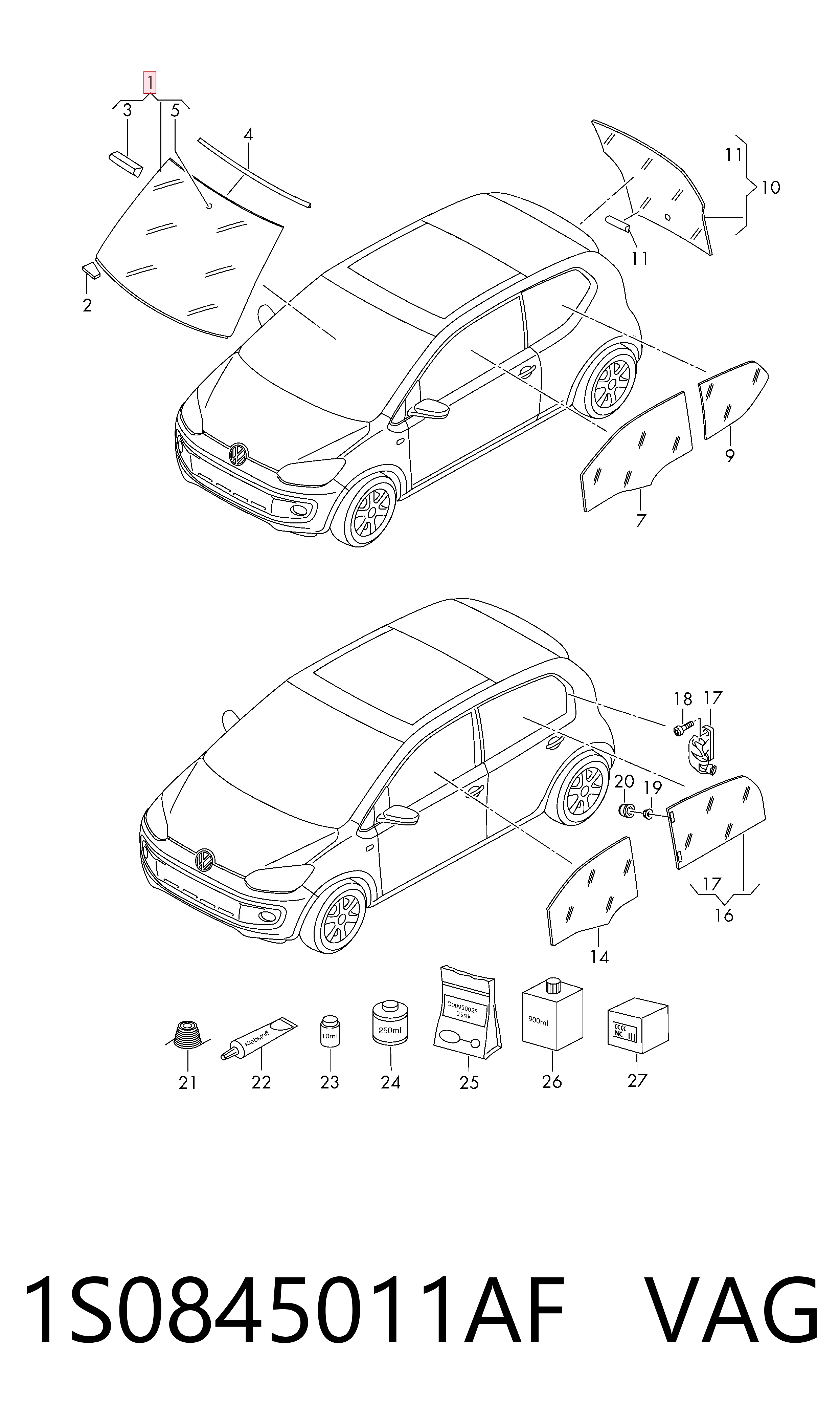 Автоскло Pilkington GS7443D11P ціна, від 121.87 USD