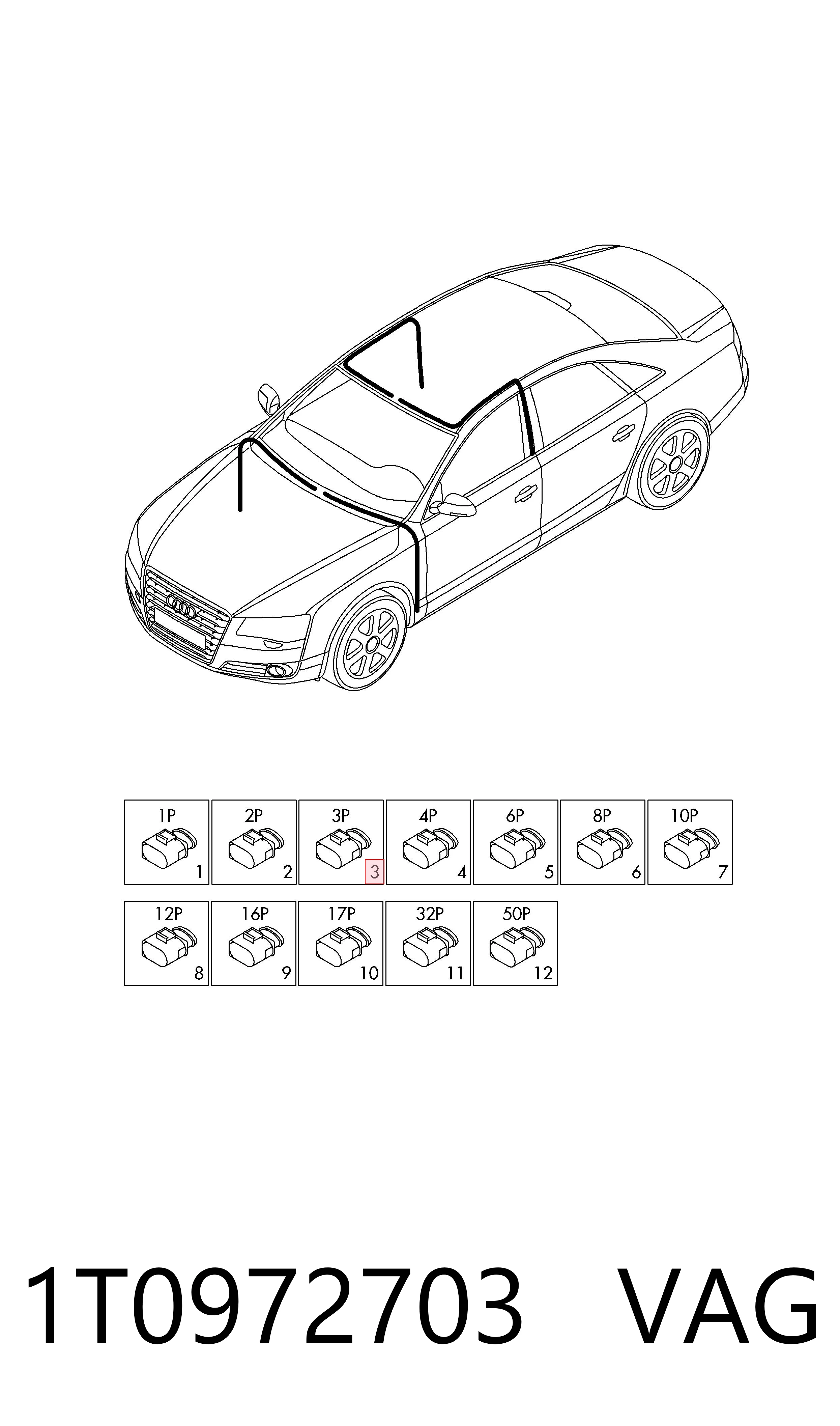  VAG 1T0972703 ціна, від 3.80 USD