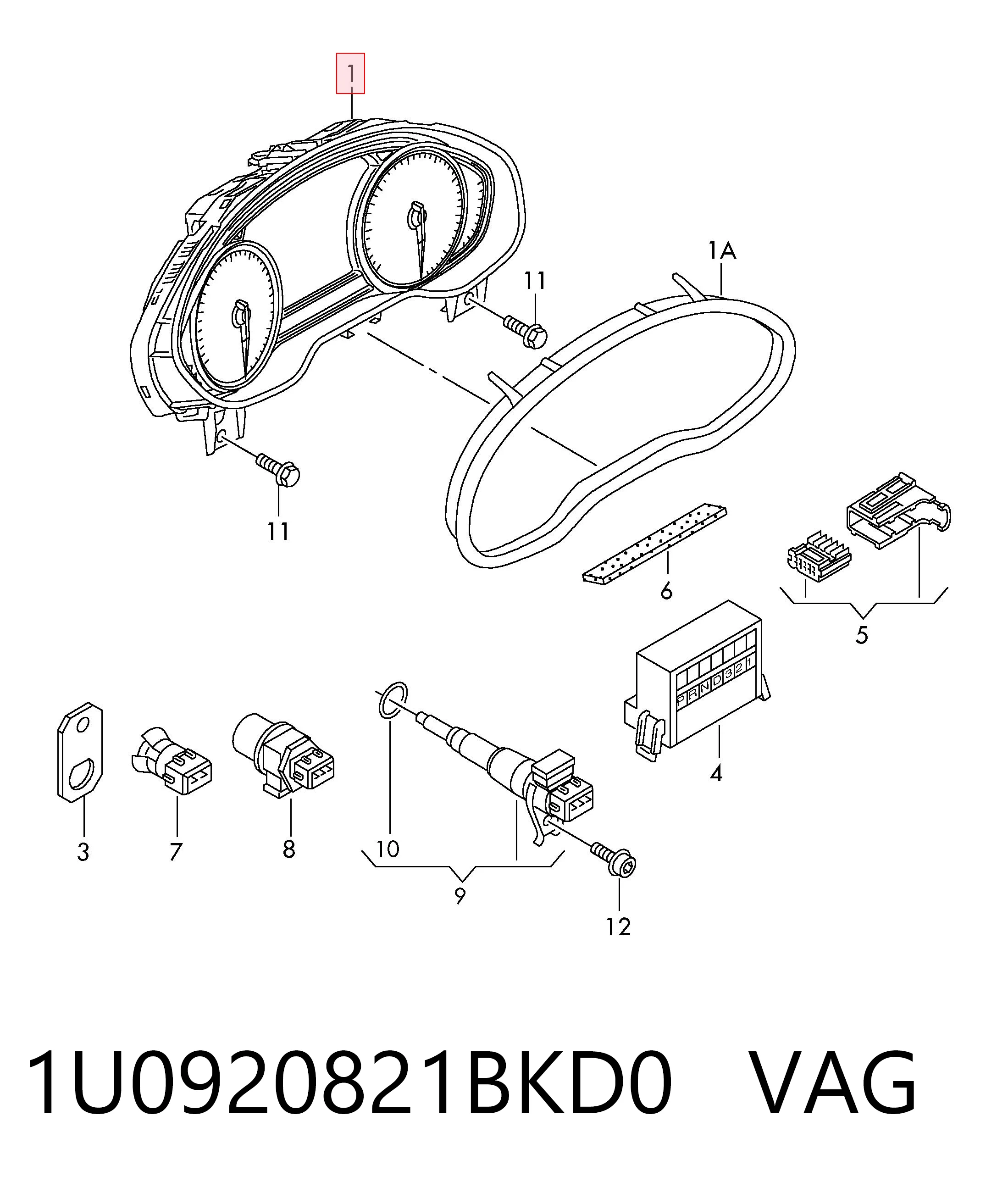 1U0920821BKD0 VAG
