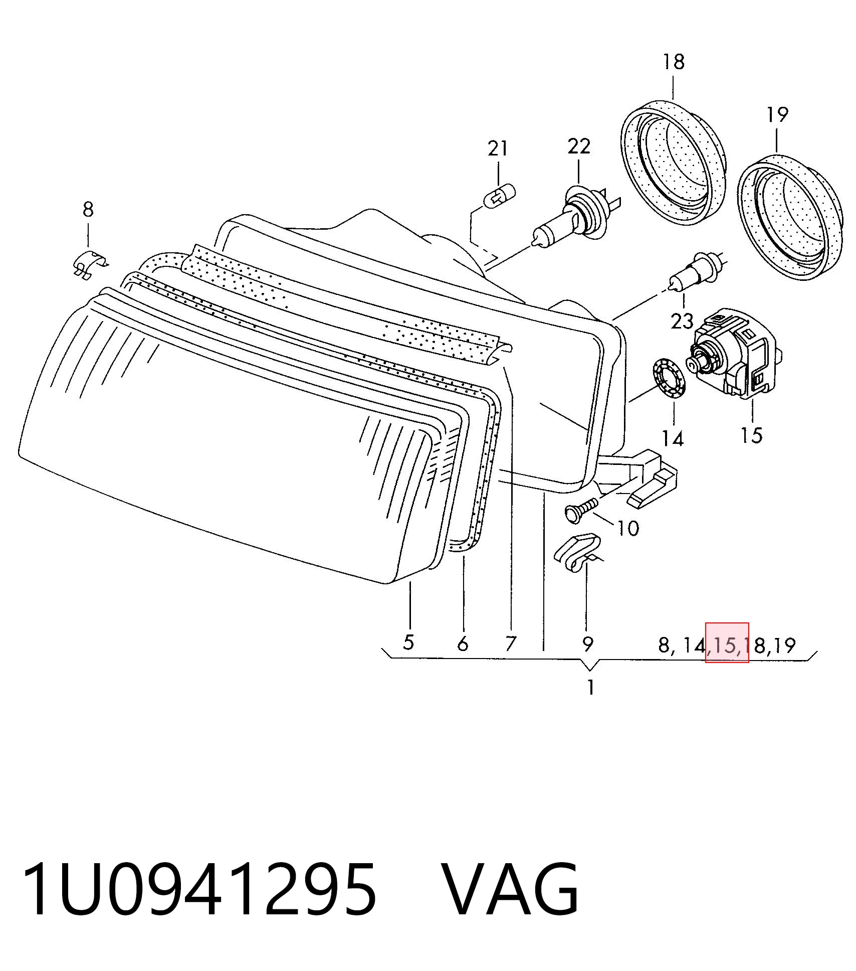 Коректор фар 1323099H Polcar