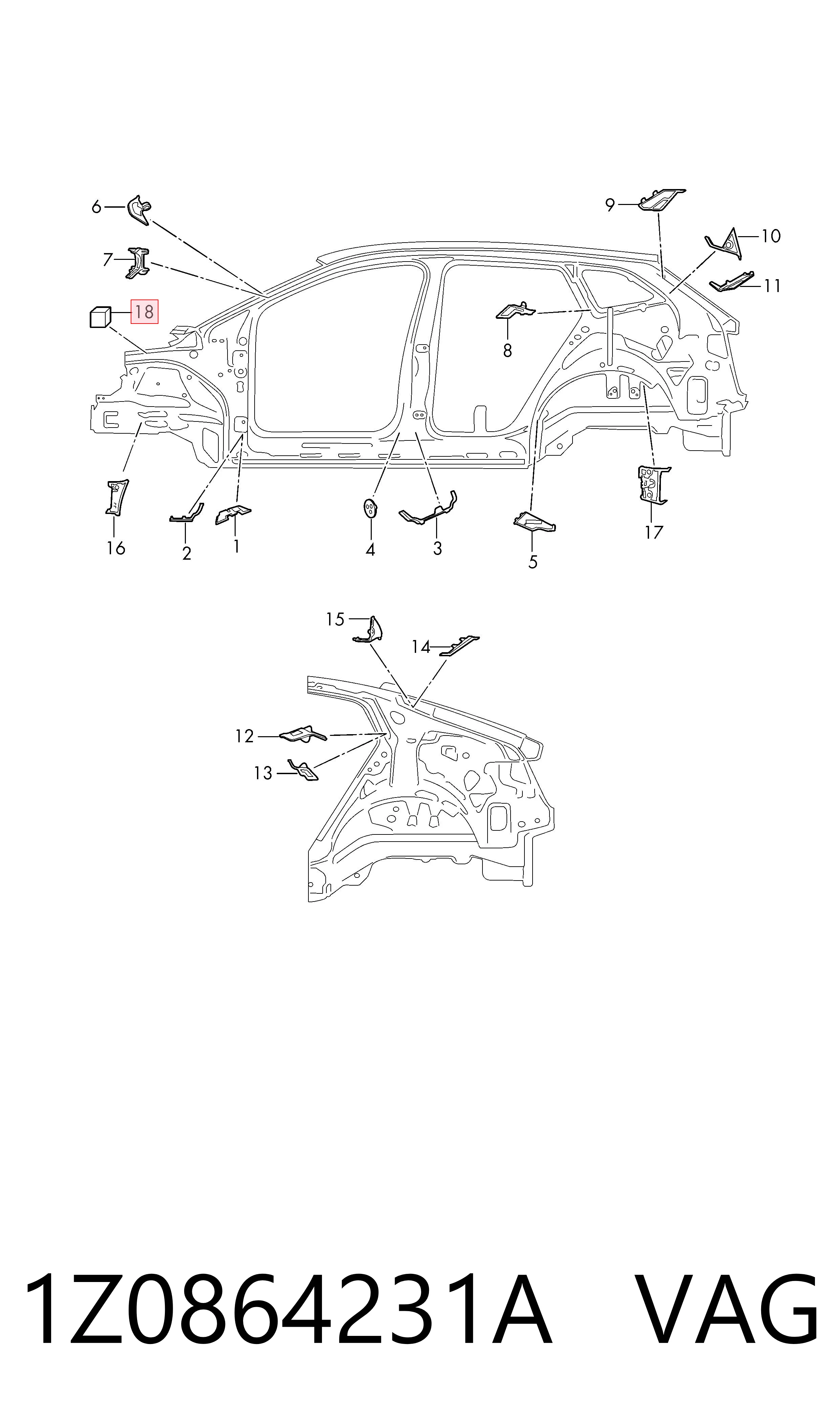  VAG 1Z0864231A ціна, від 19.80 USD