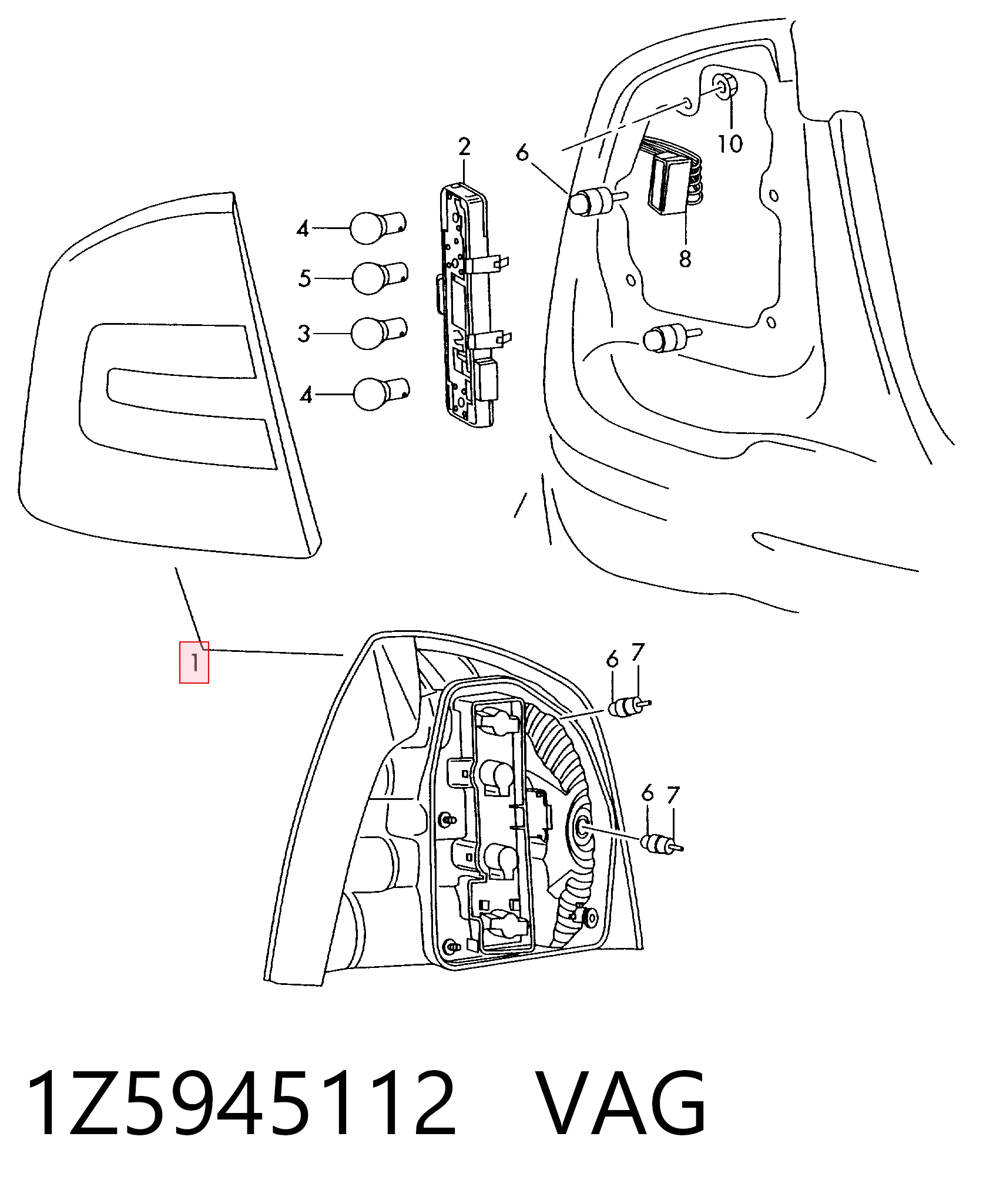 Задній правий стоп AND 30945174