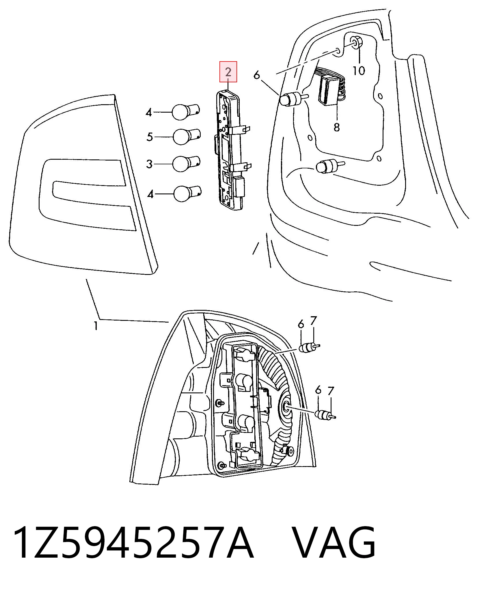 Плата заднього ліхтаря, контактна AND 30945099 ціна, від 25.36 USD