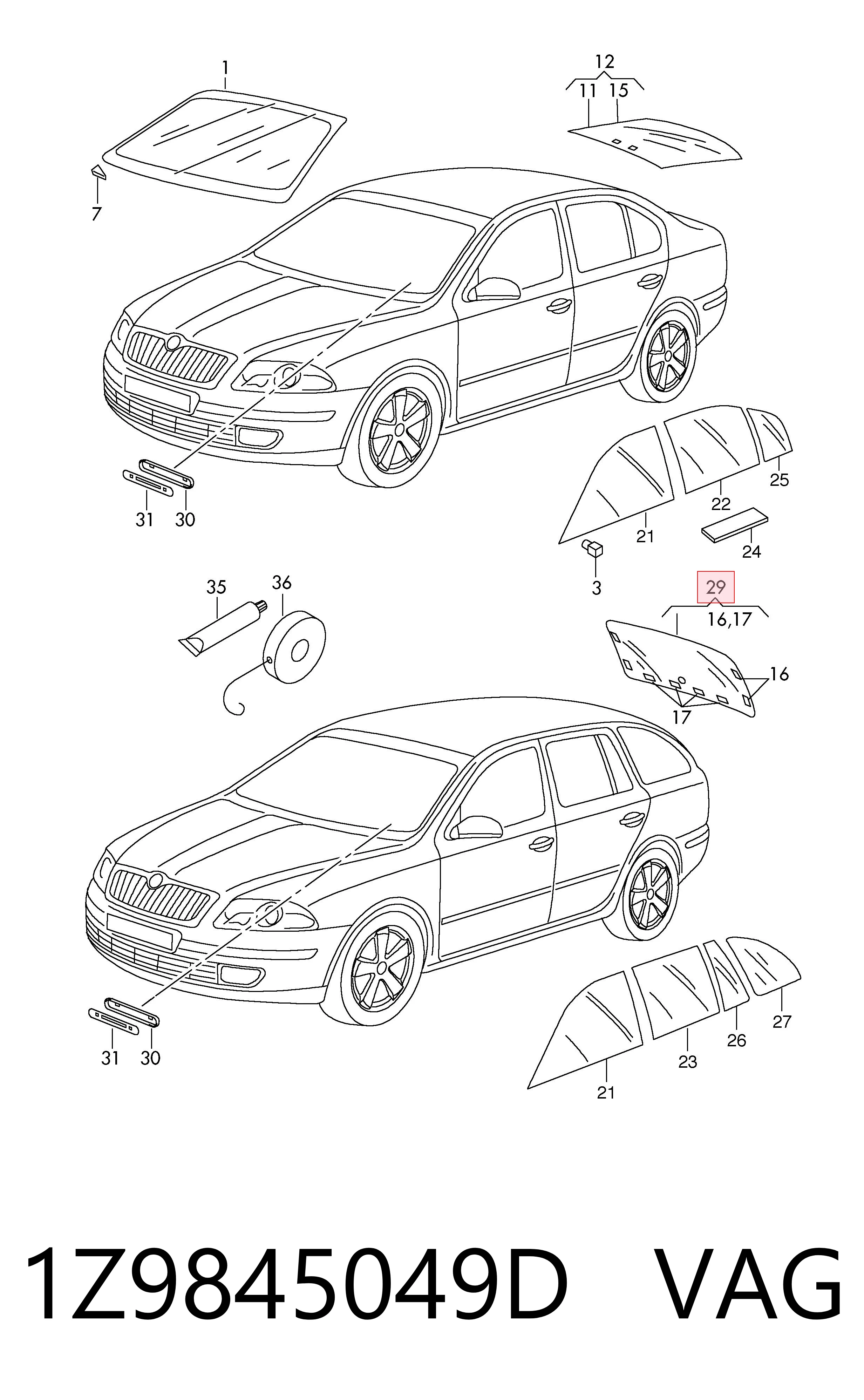 AB26526A Pilkington Скло ляди
