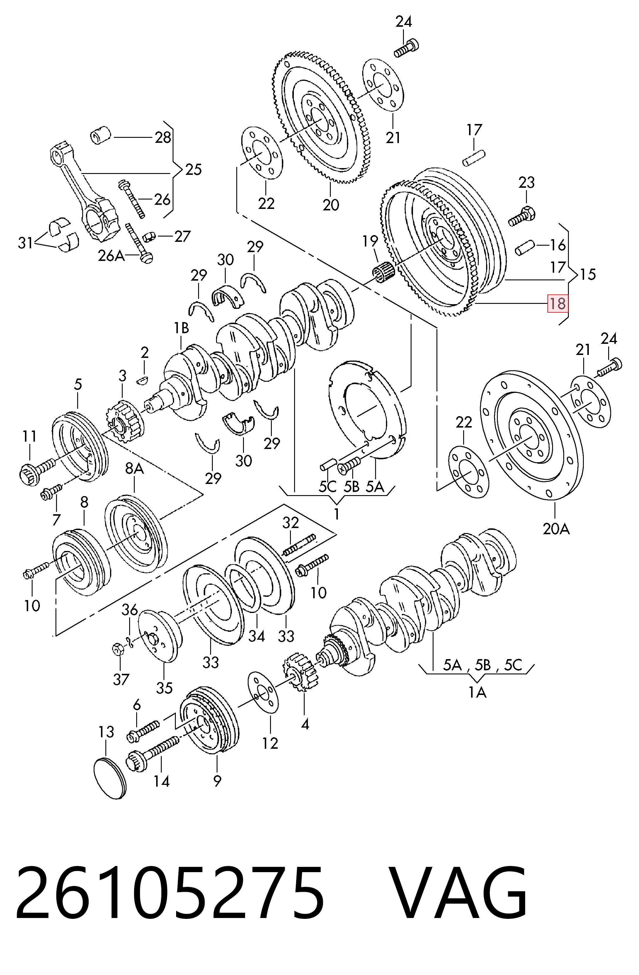 Ободок маховика на Audi A4 B5 8D2