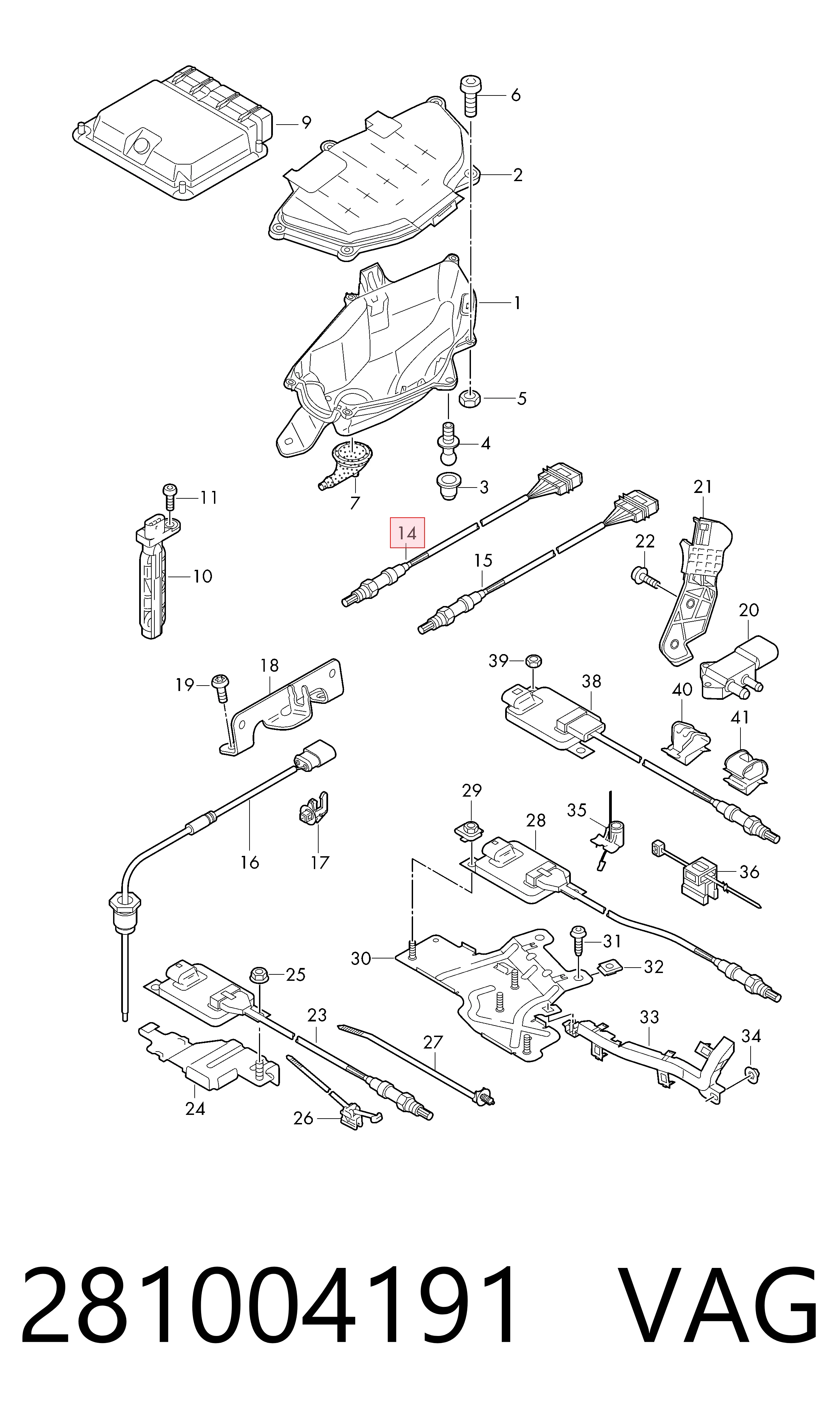 Лямбдазонд, датчик кисню до каталізатора 03L906262Q Bosch