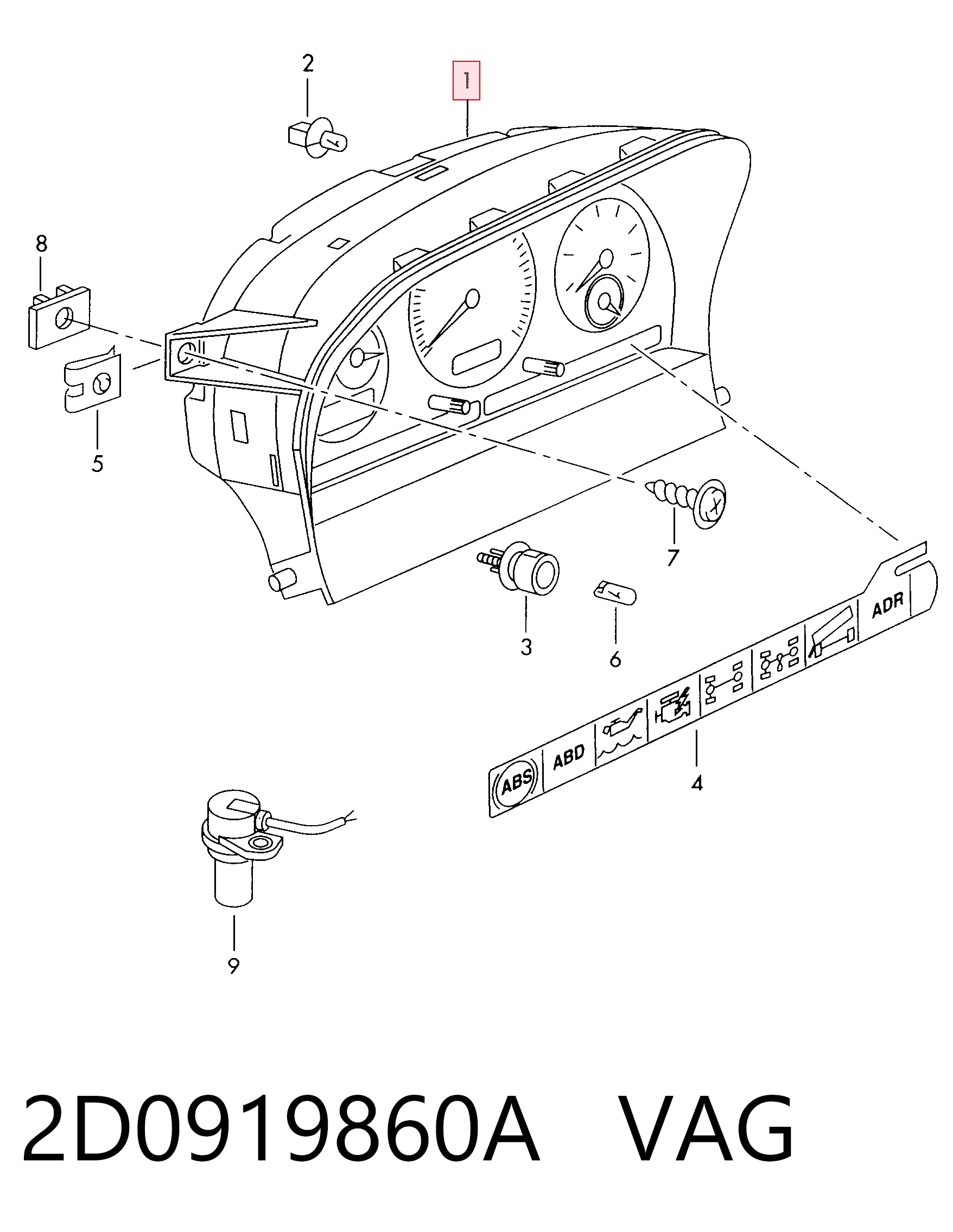 2D0919860A VAG 