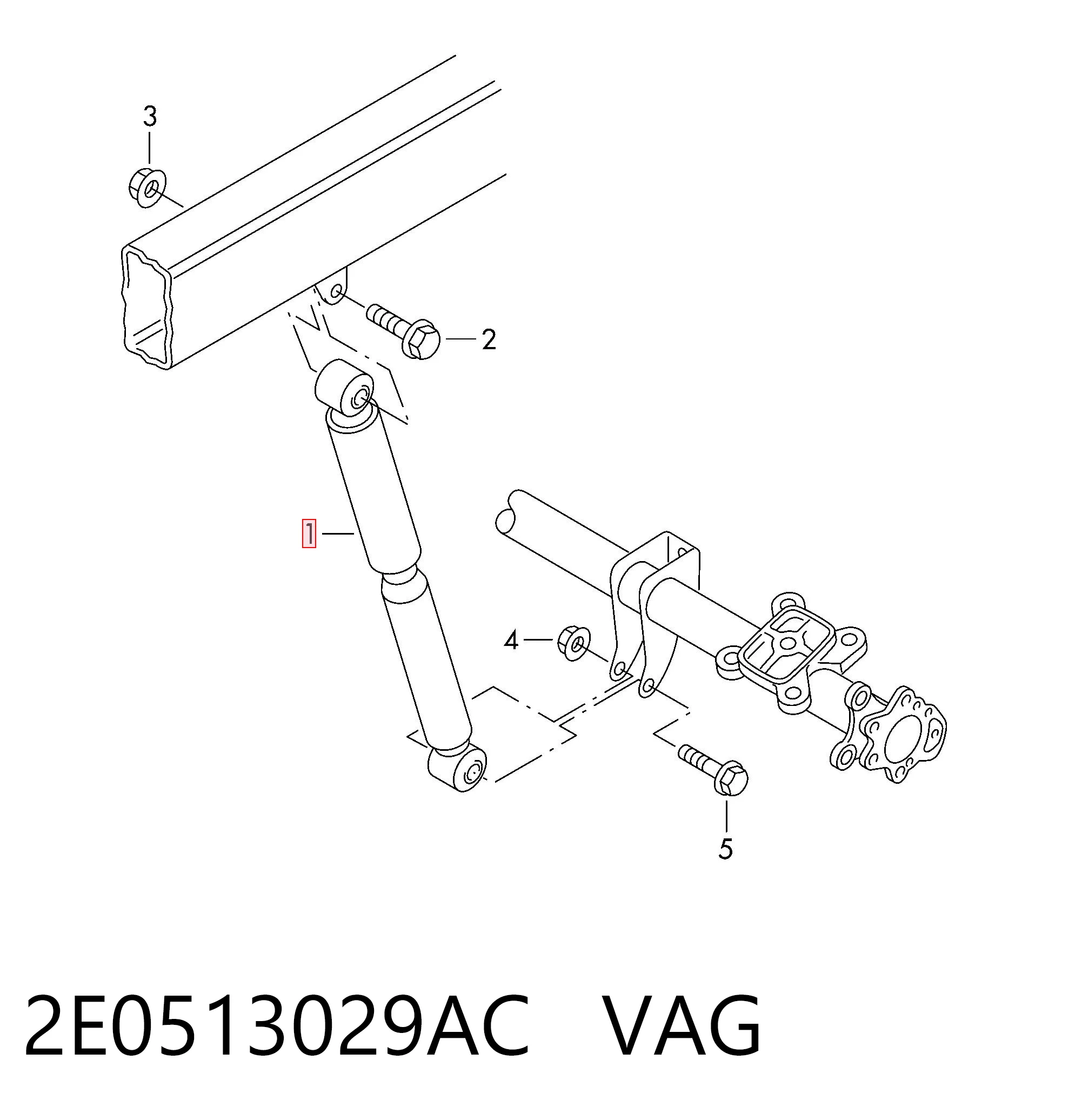 2E0513029AC VAG Амортизатори задні