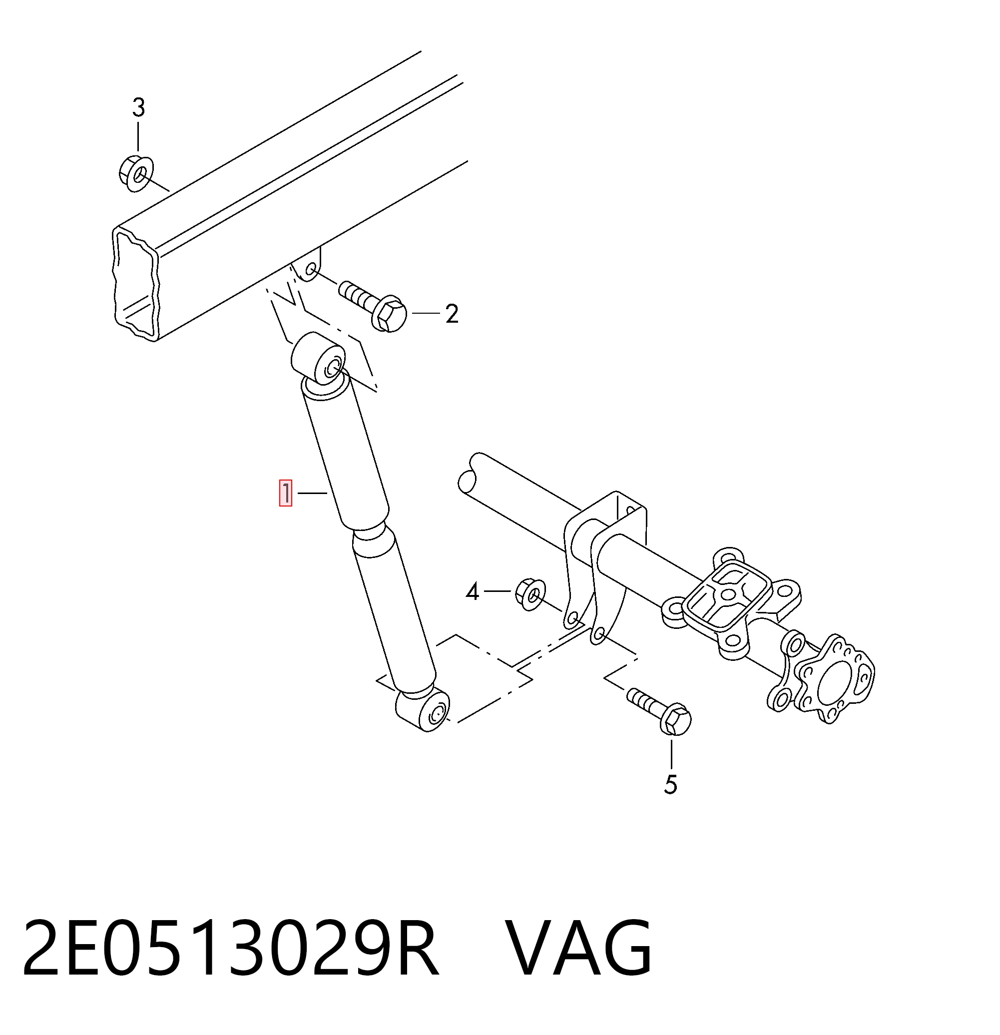 2E0513029R VAG Амортизатори задні