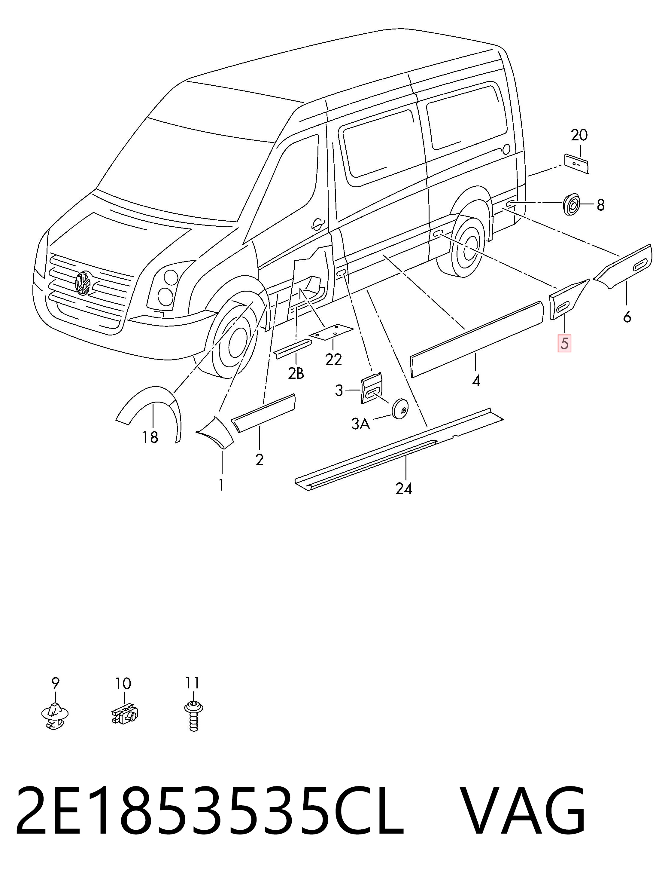  Mercedes 2E1853535CL ціна, від 12.53 USD