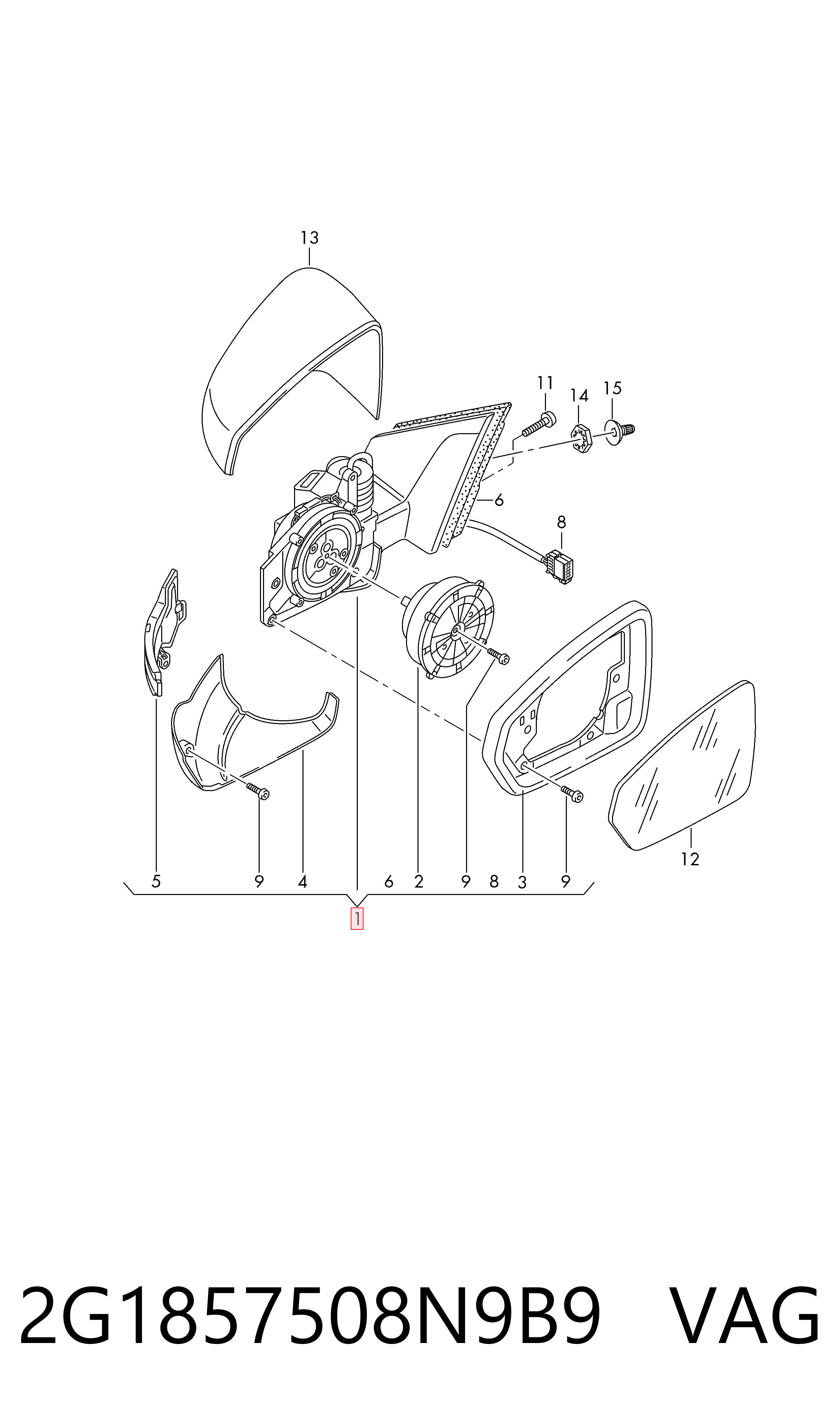  Дзеркало праве Volkswagen Polo 6