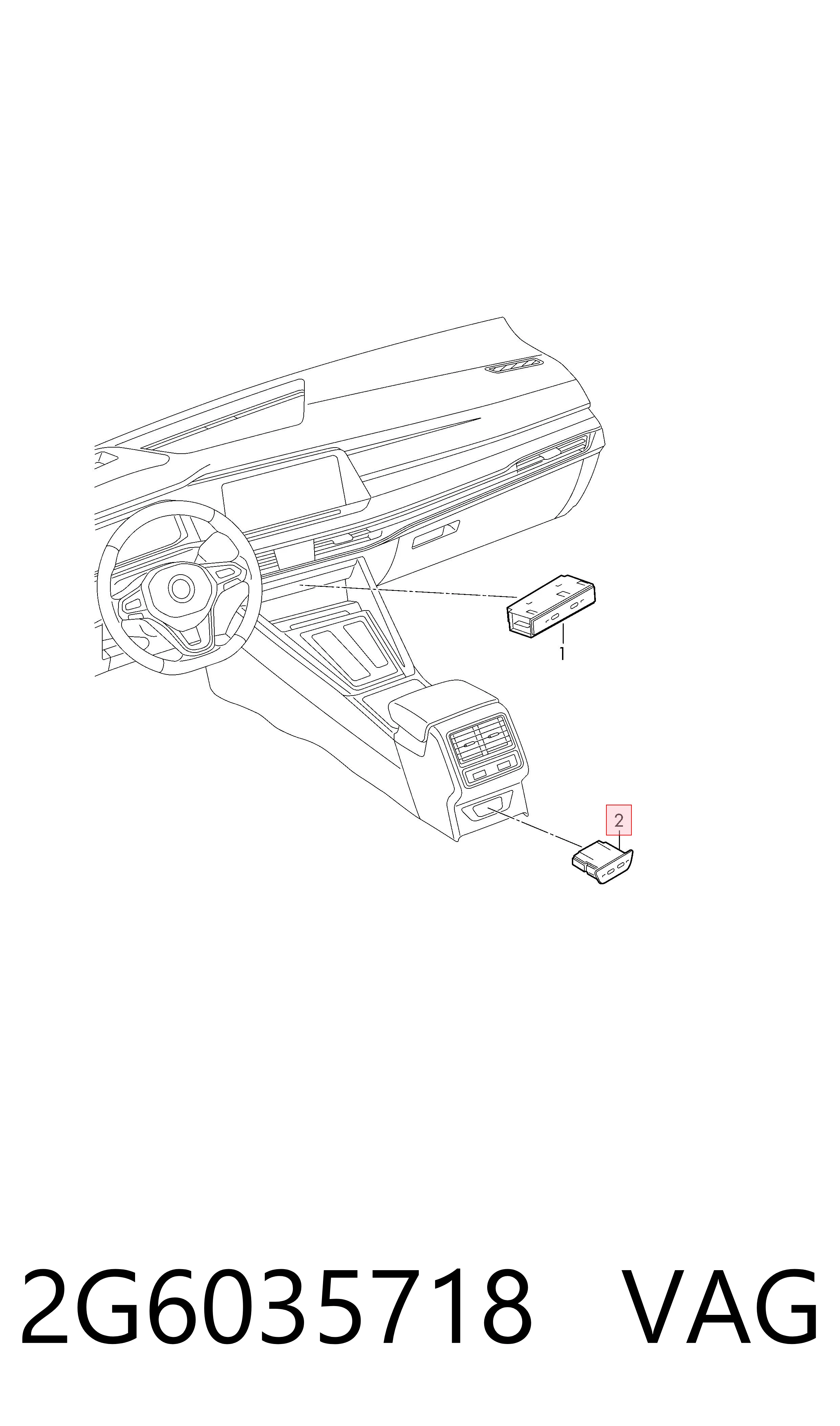 USB-розгалужувач VAG 2G6035718 ціна, від 25.34 USD
