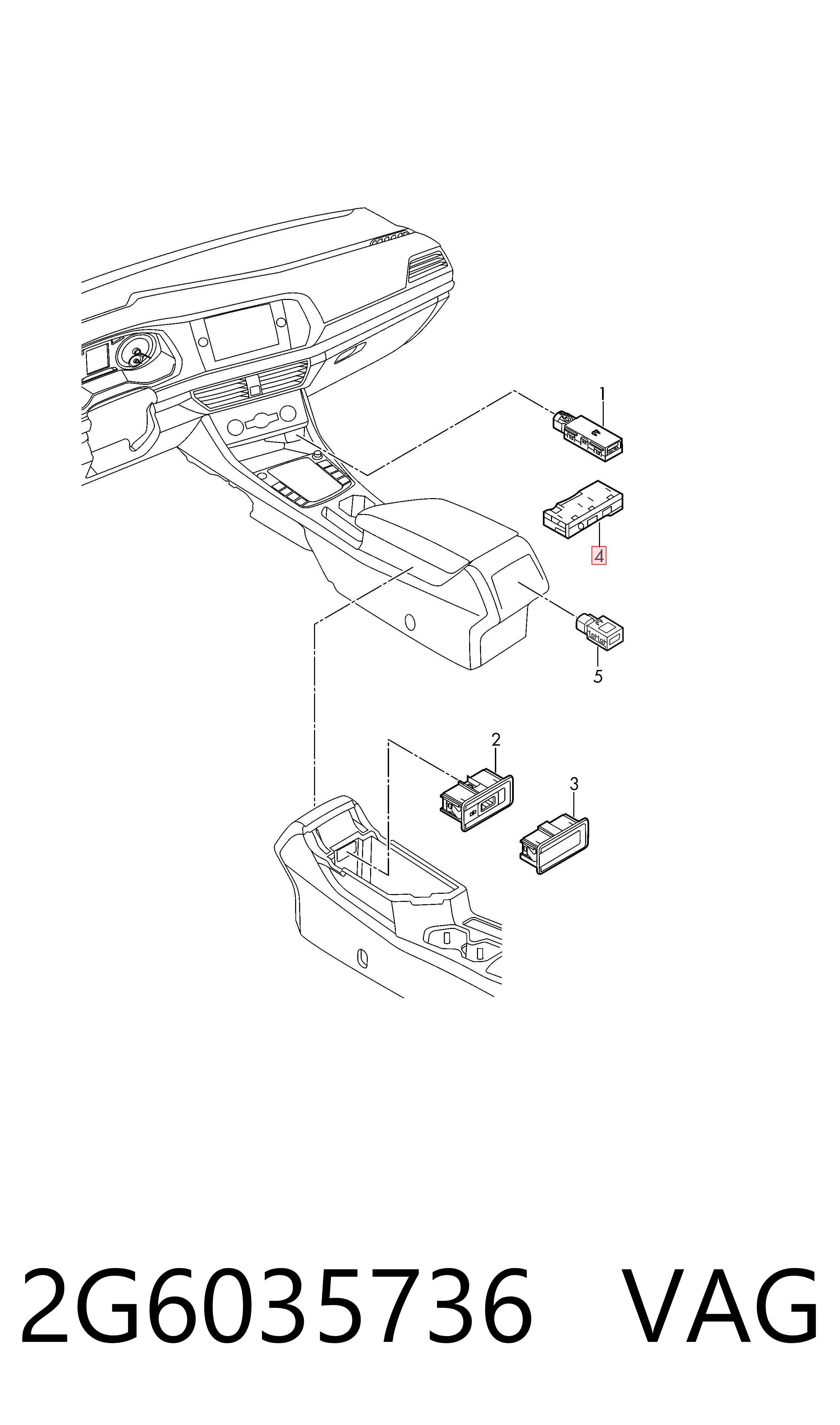 2G6035736 VAG USB-розгалужувач