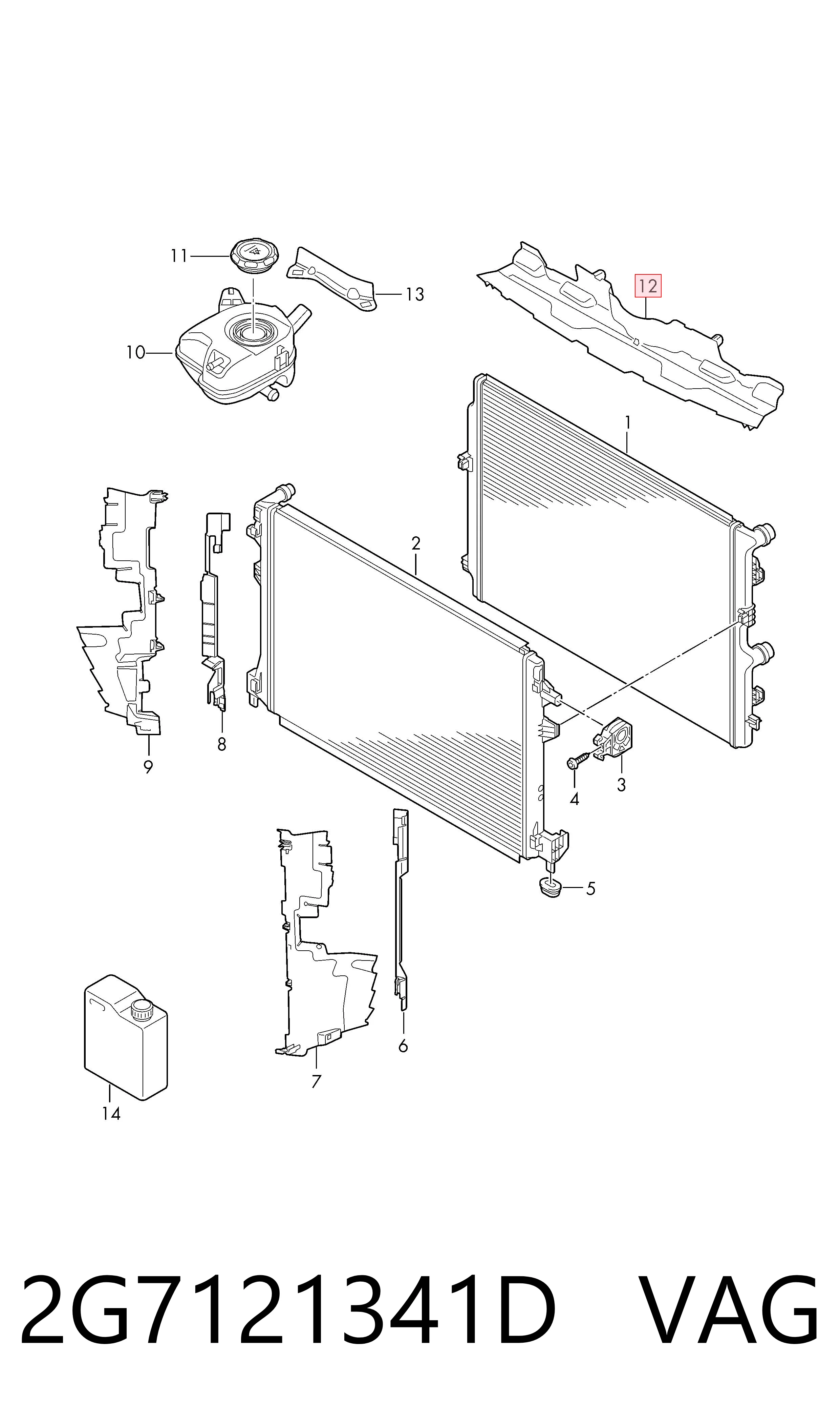  VAG 2G7121341D ціна, від 31.57 USD