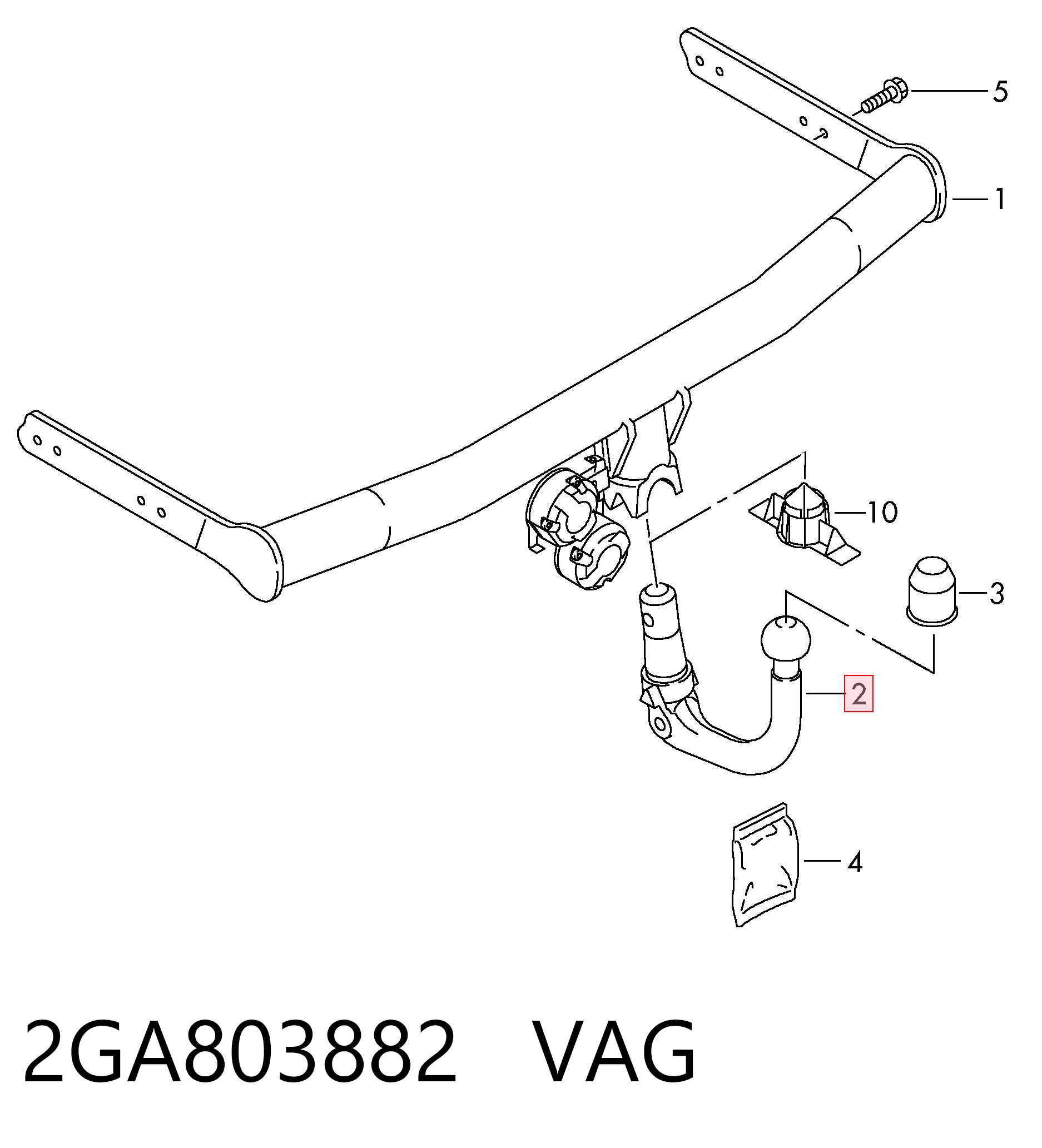  VAG 2GA803882 ціна, від 634.37 USD