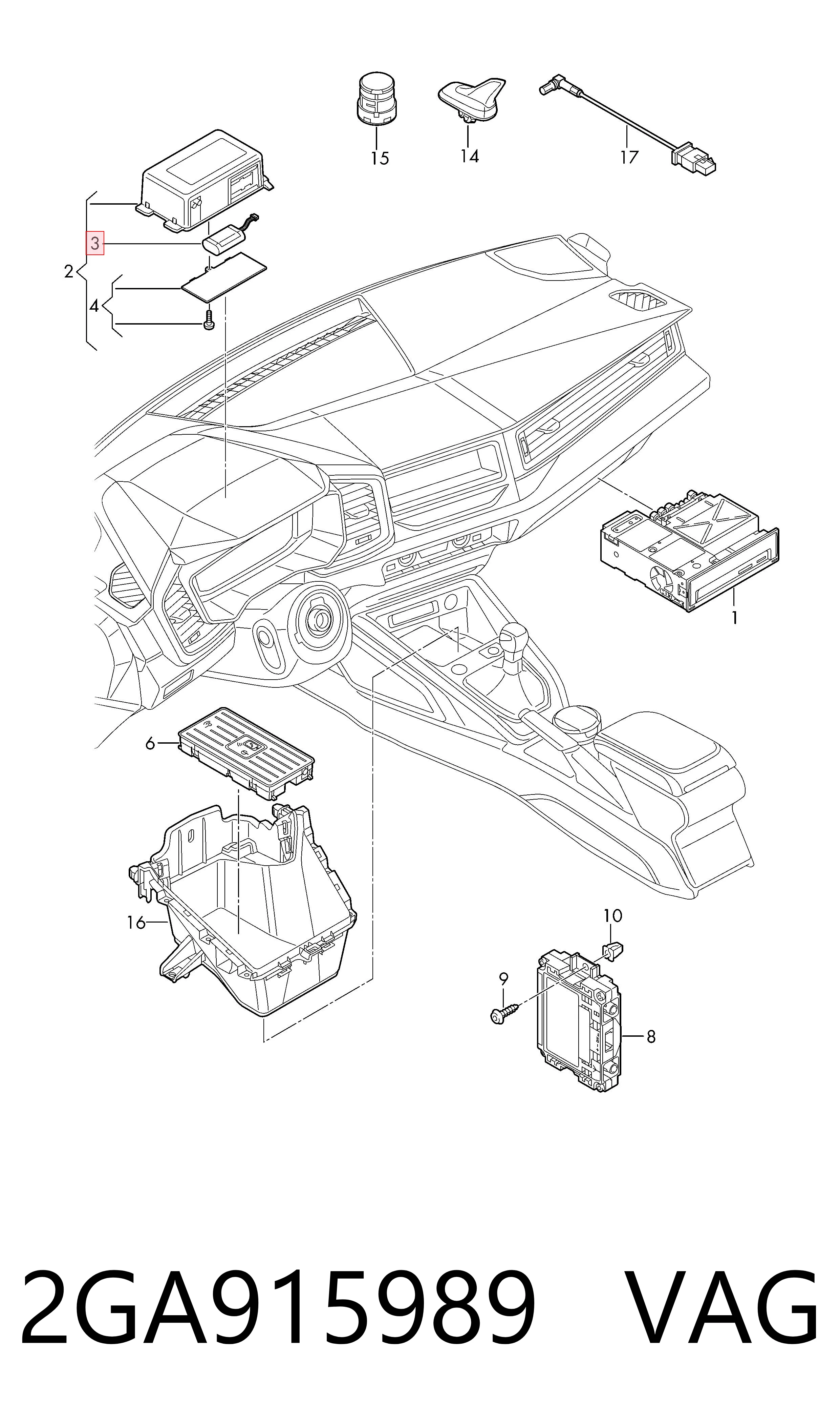  VAG 2GA915989 ціна, від 86.58 USD