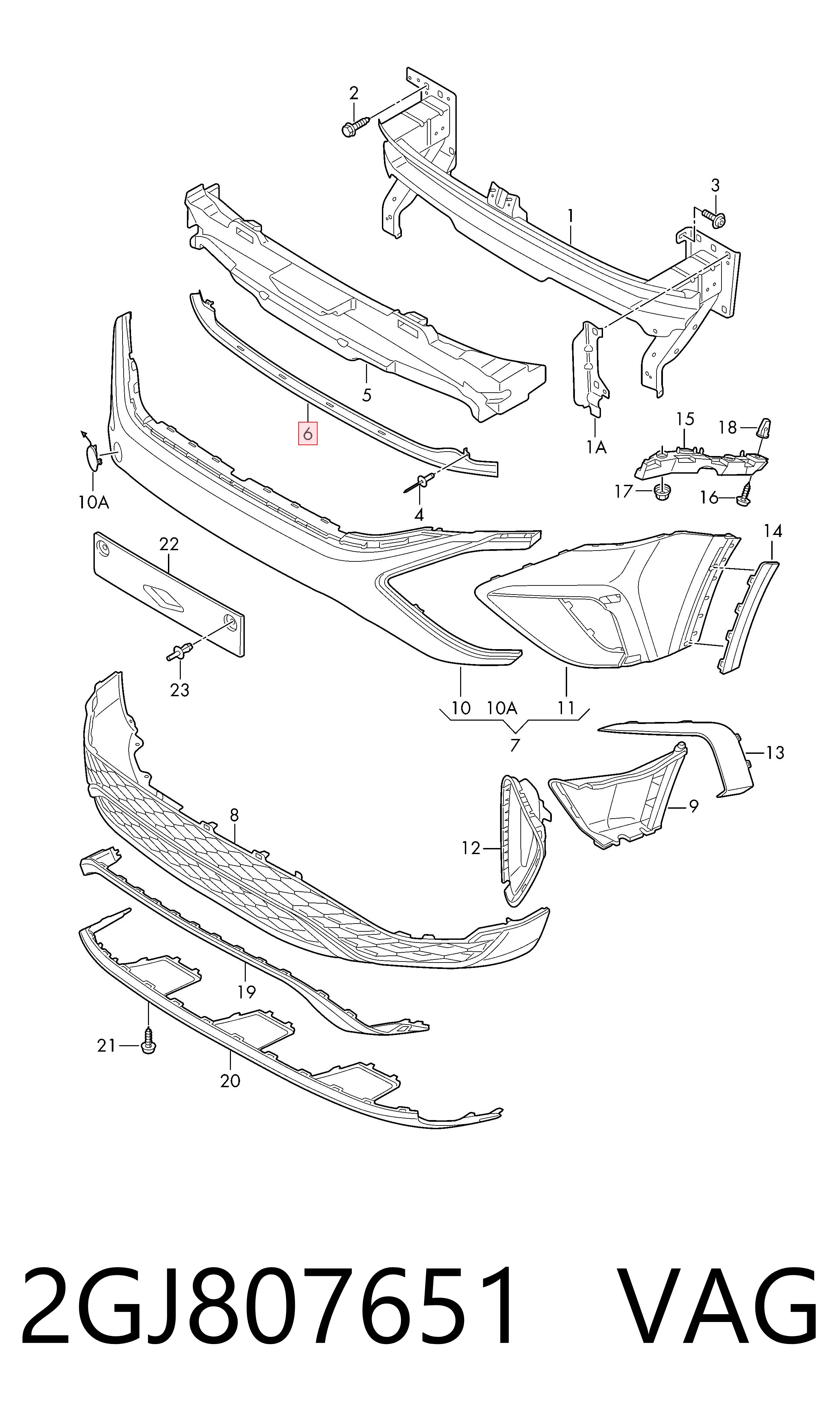  VAG 2GJ807651 ціна, від 112.76 USD