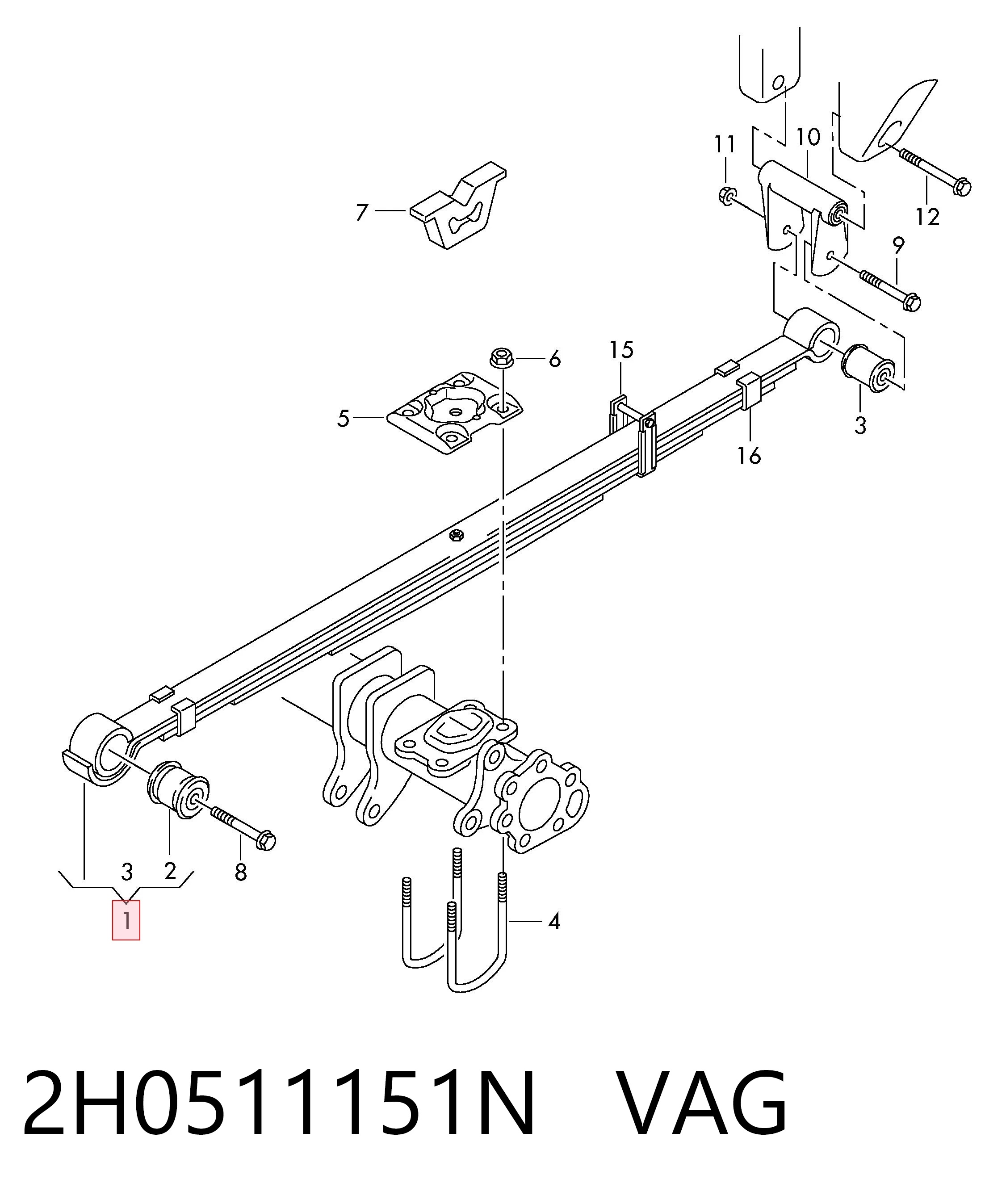 Задня ресора Raiso SP410755