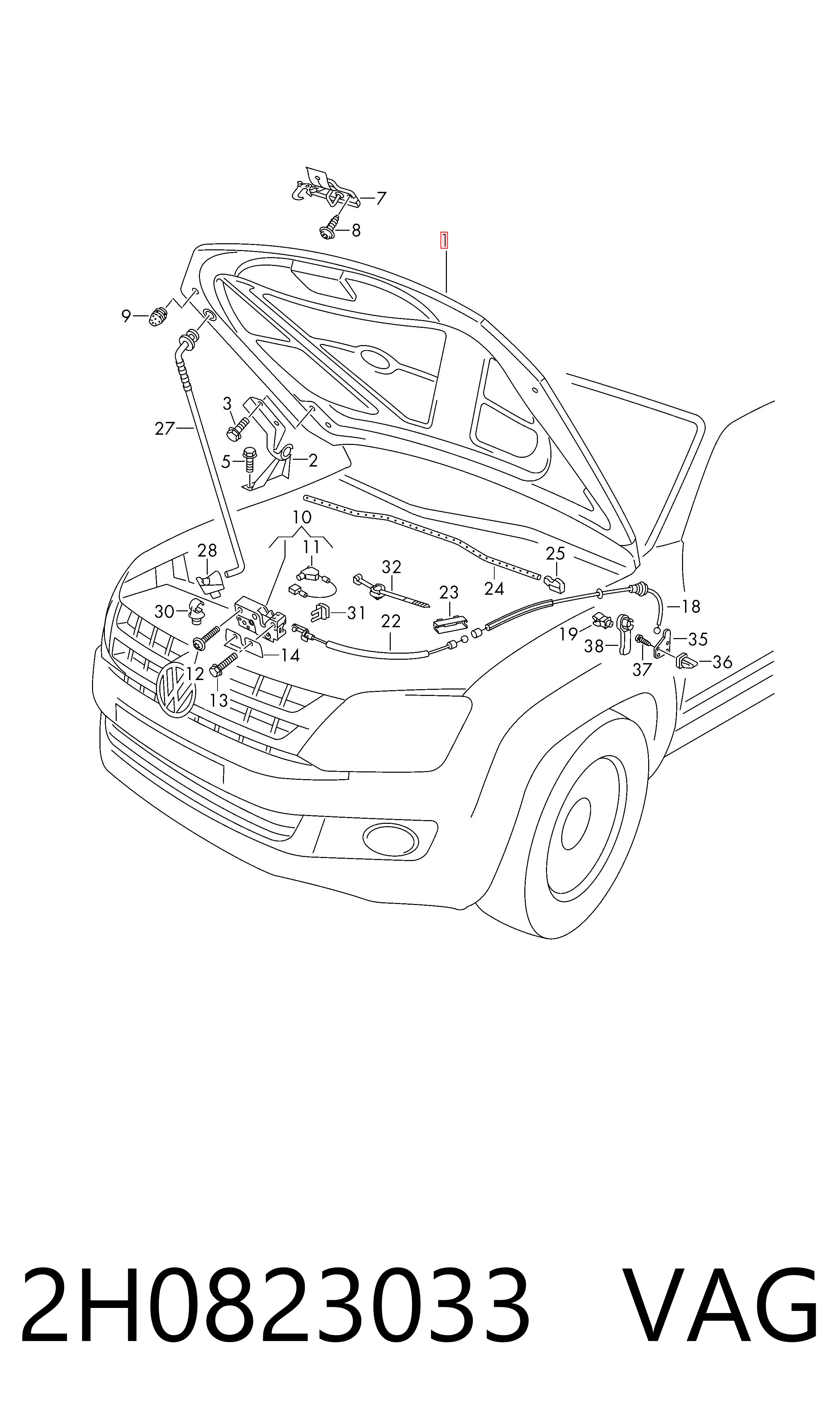 Капот 95P103 Polcar
