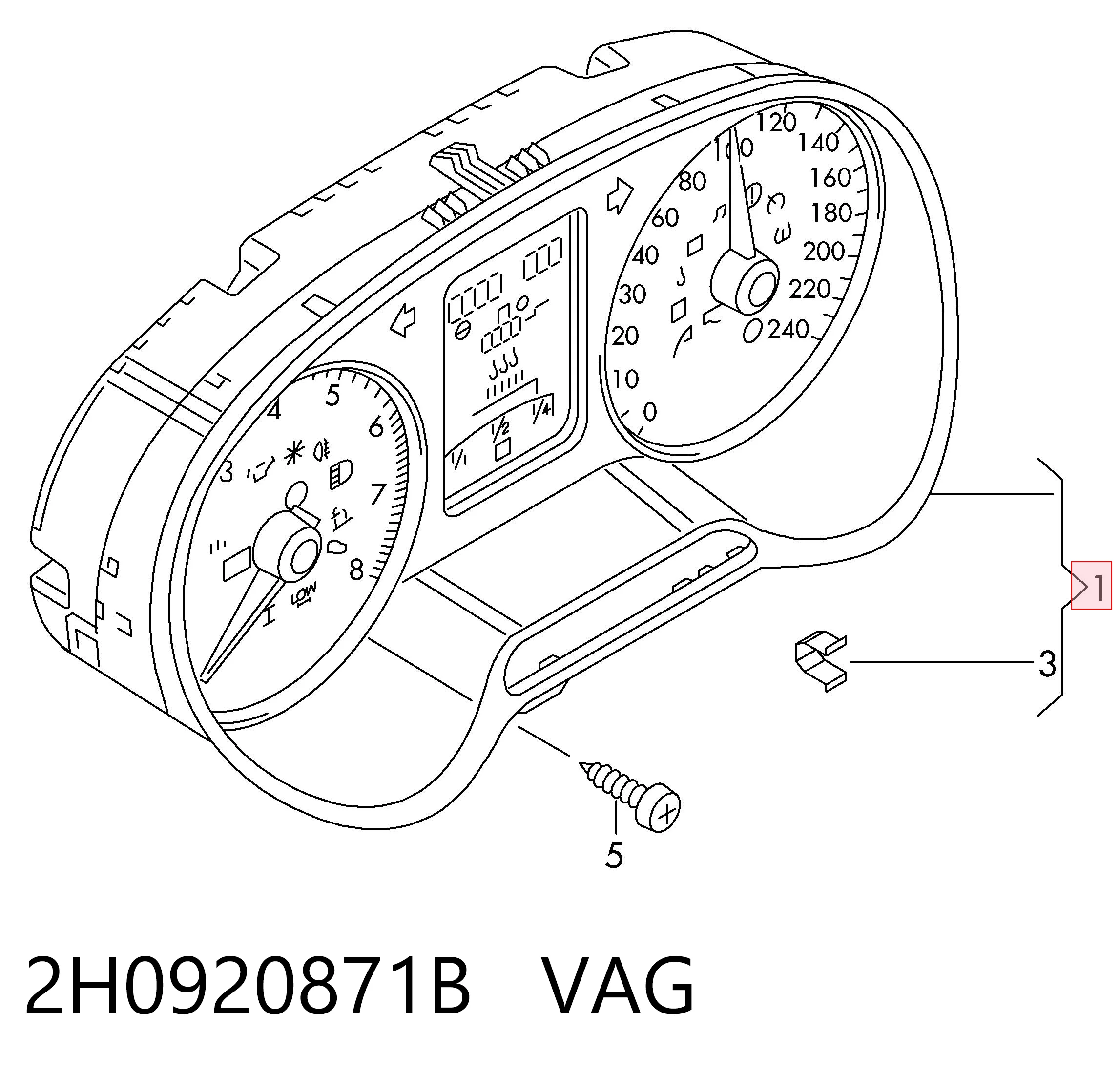 2H0920871B VAG Спідометр