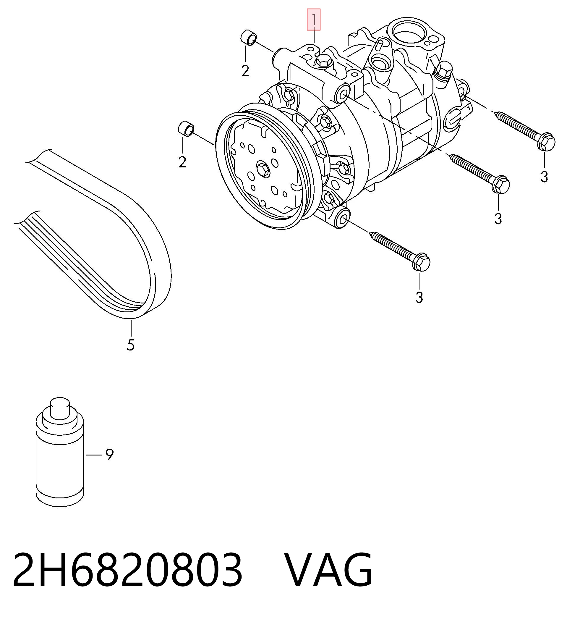 Компресор кондиціонера 4471507354 Denso
