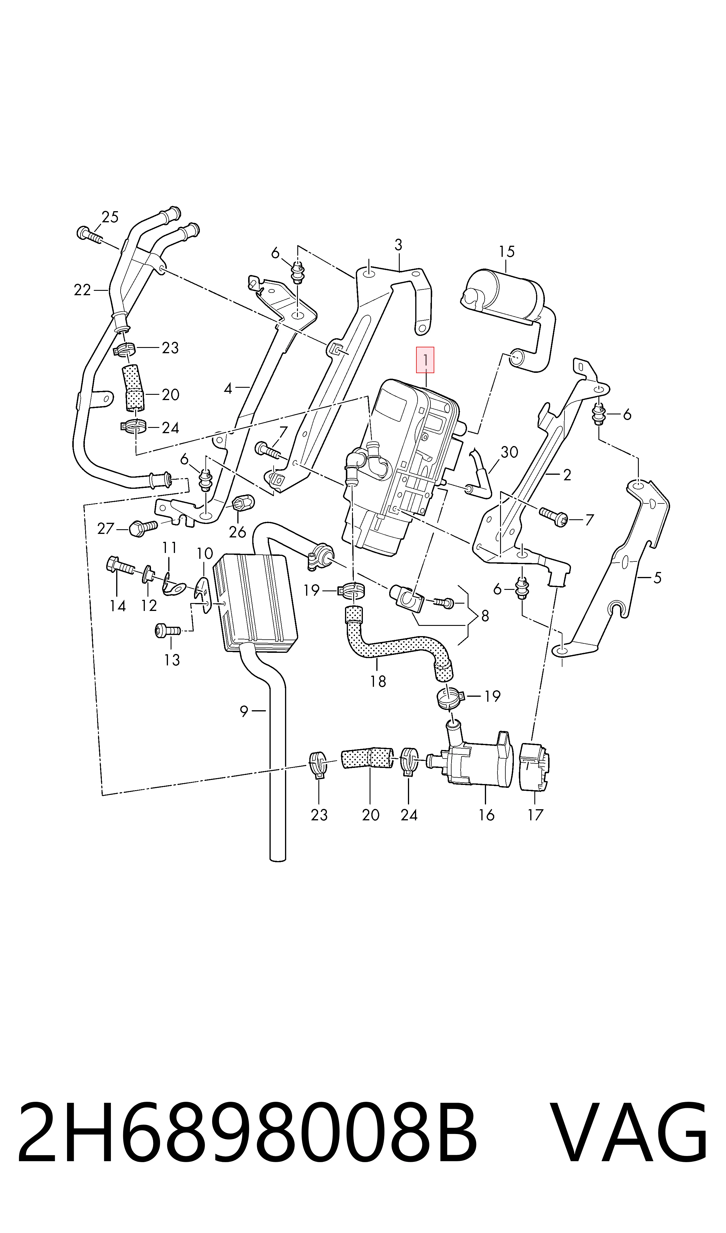  VAG 2H6898008B ціна, від 1345.87 USD