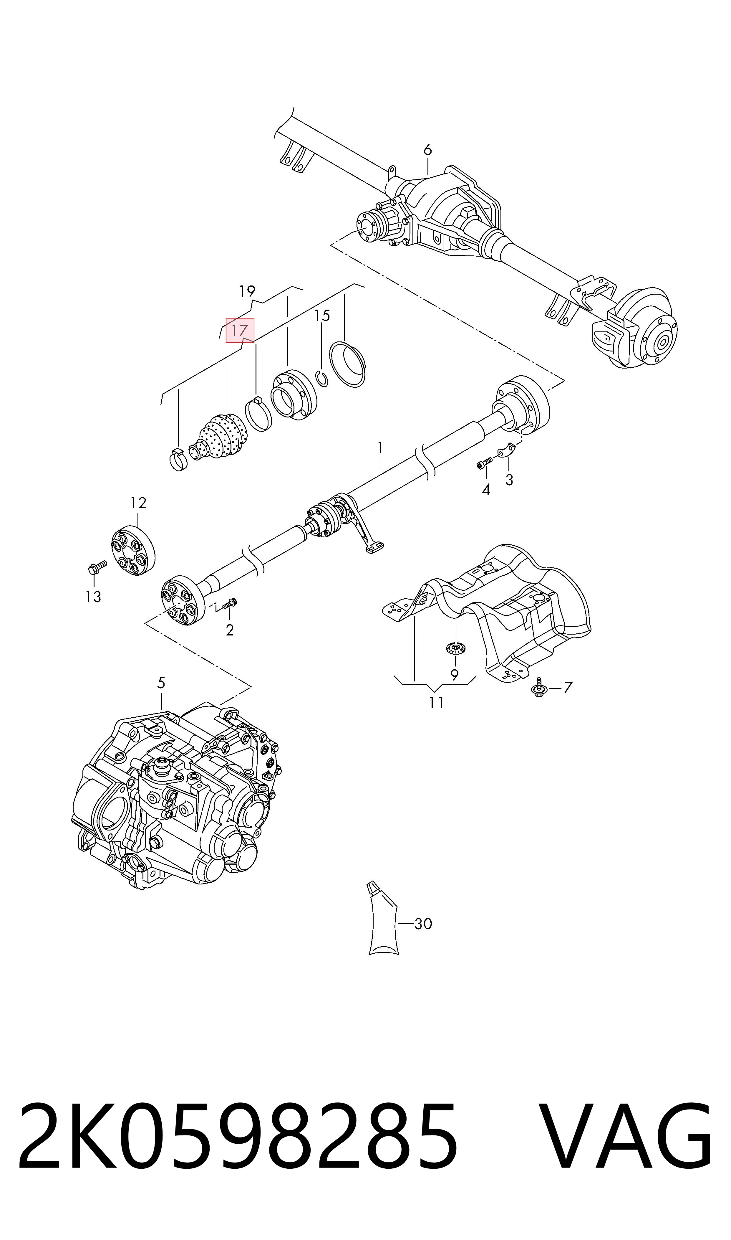 VAG 2K0598285 ціна, від 48.83 USD