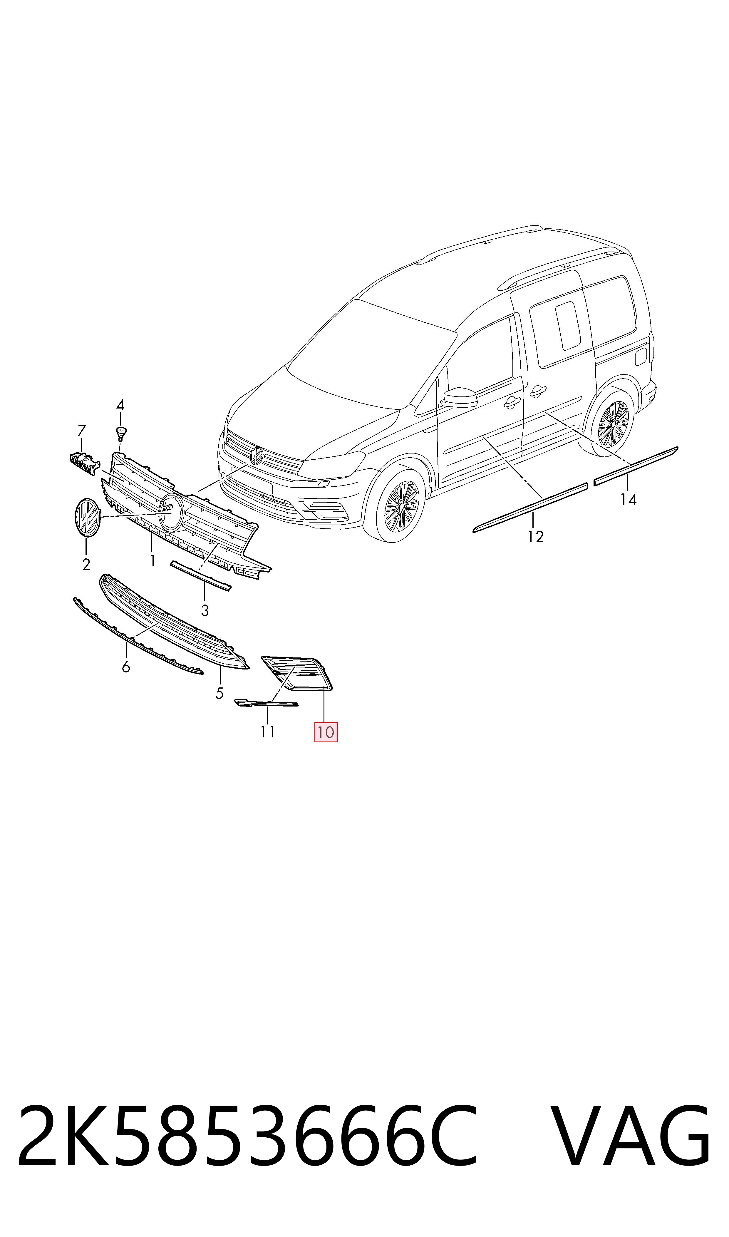 Заглушка протитуманки передньої правої Polcar 95U2274 ціна, від 8.74 USD