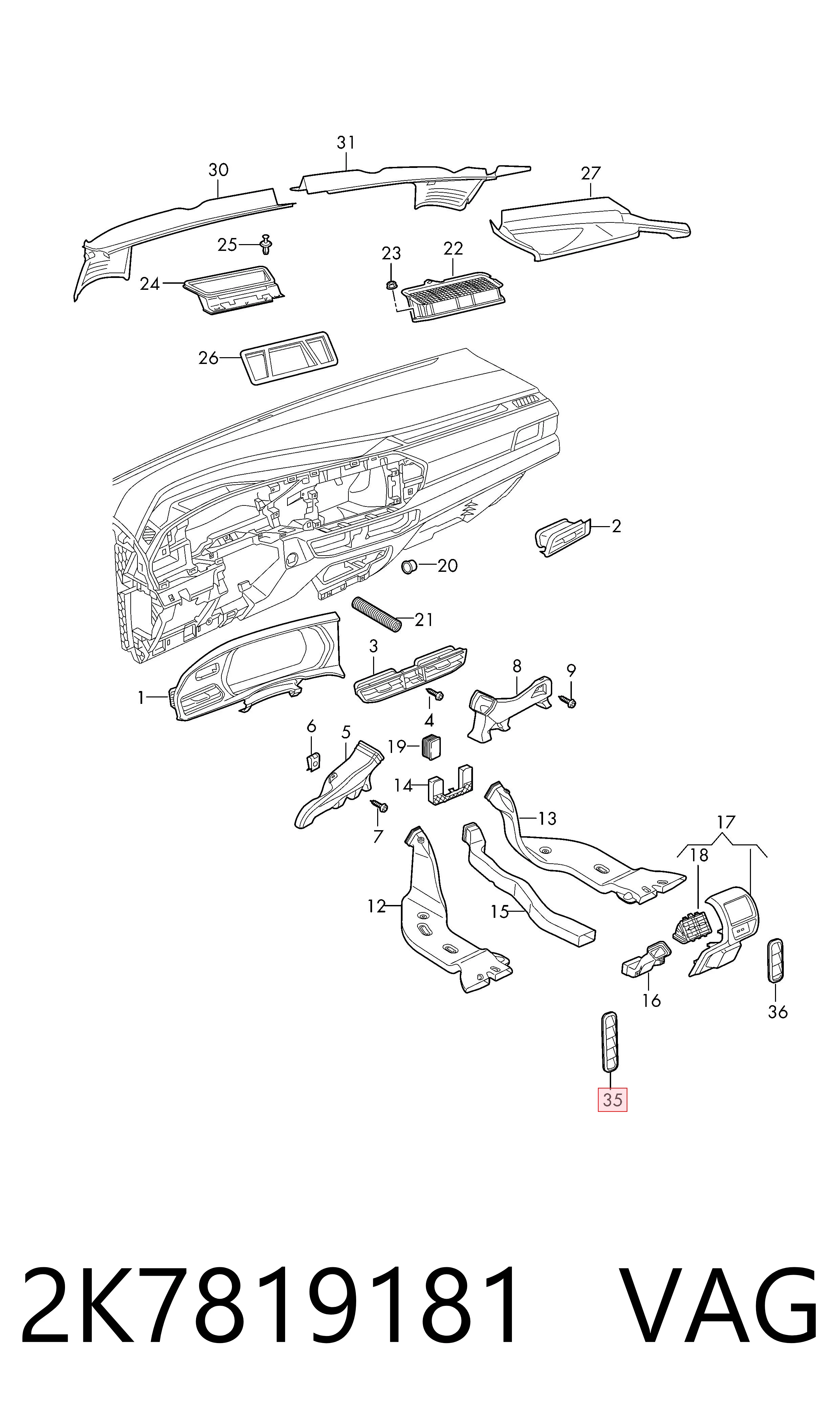  VAG 2K7819181 ціна, від 26.94 USD