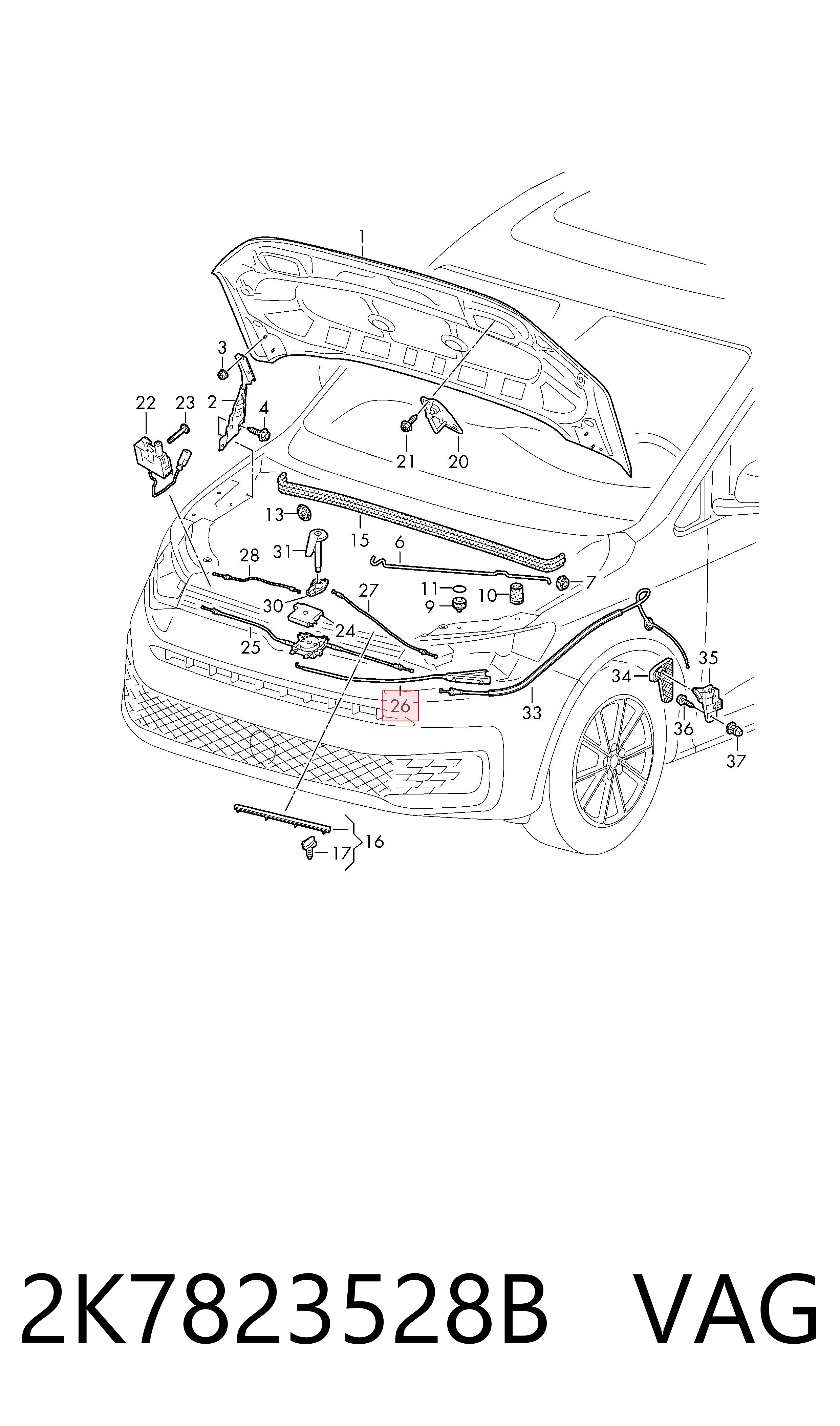  VAG 2K7823528B ціна, від 20.22 USD