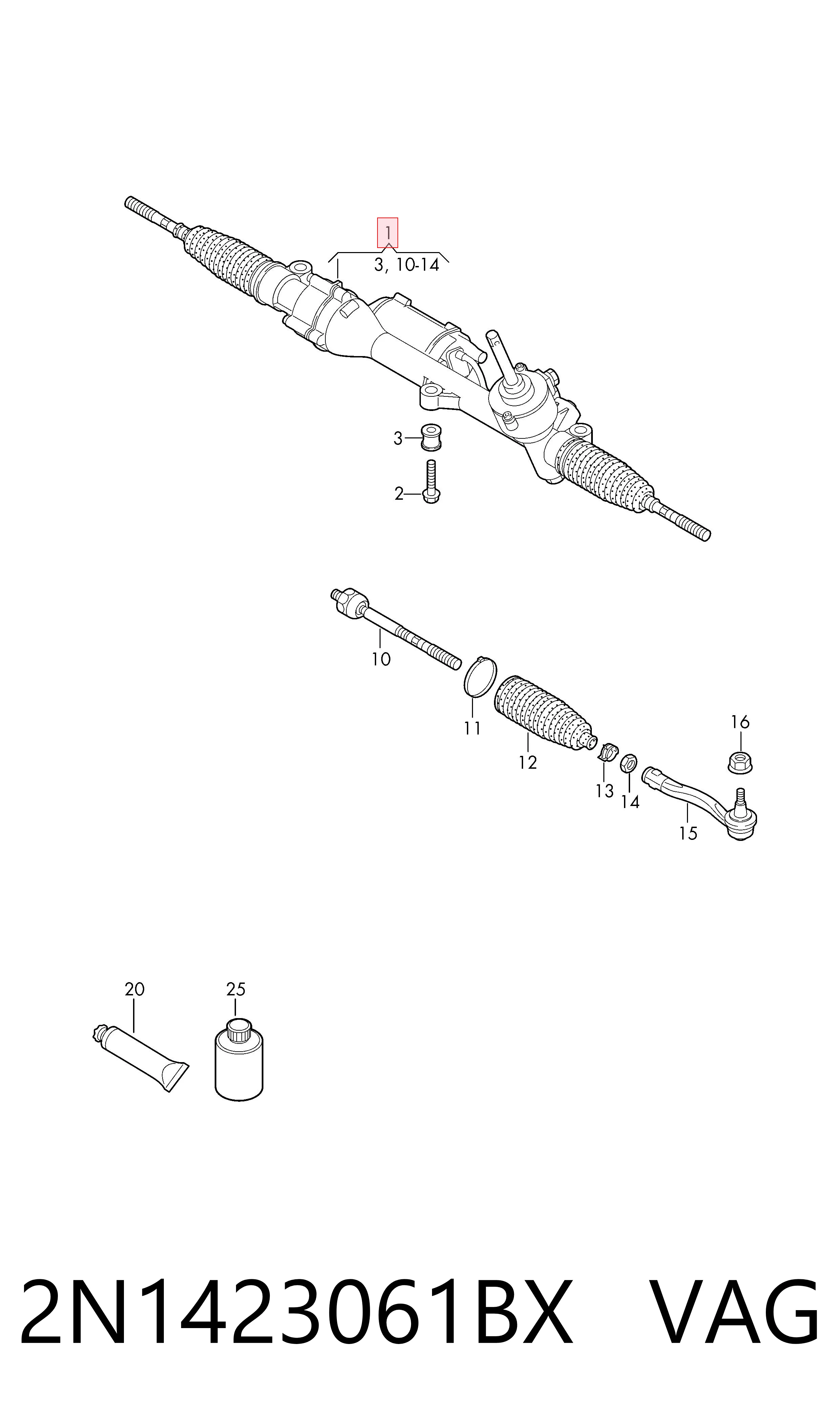 Купити 7806994663 Bosch Рульова рейка