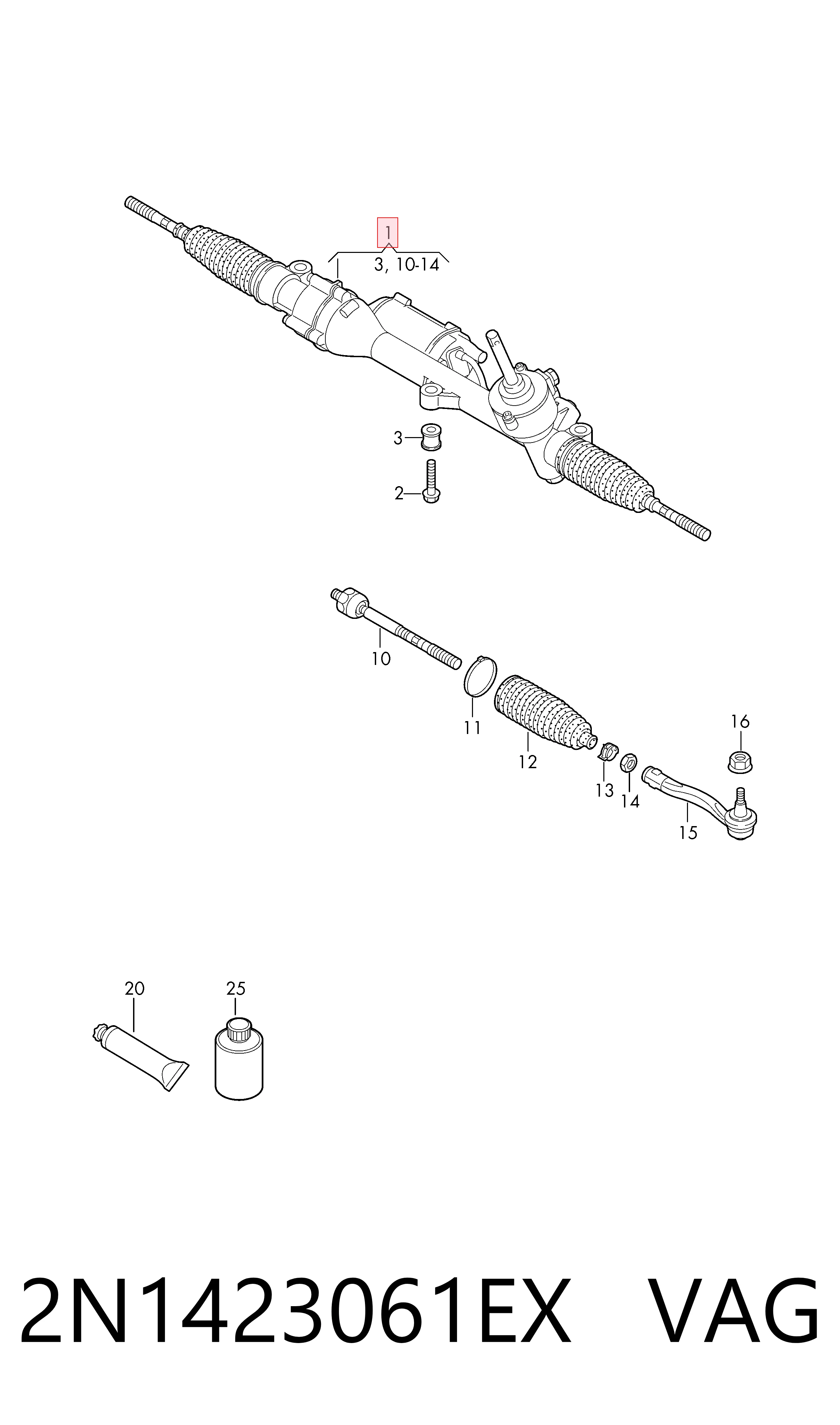 Купити 7806994663 Bosch Рульова рейка