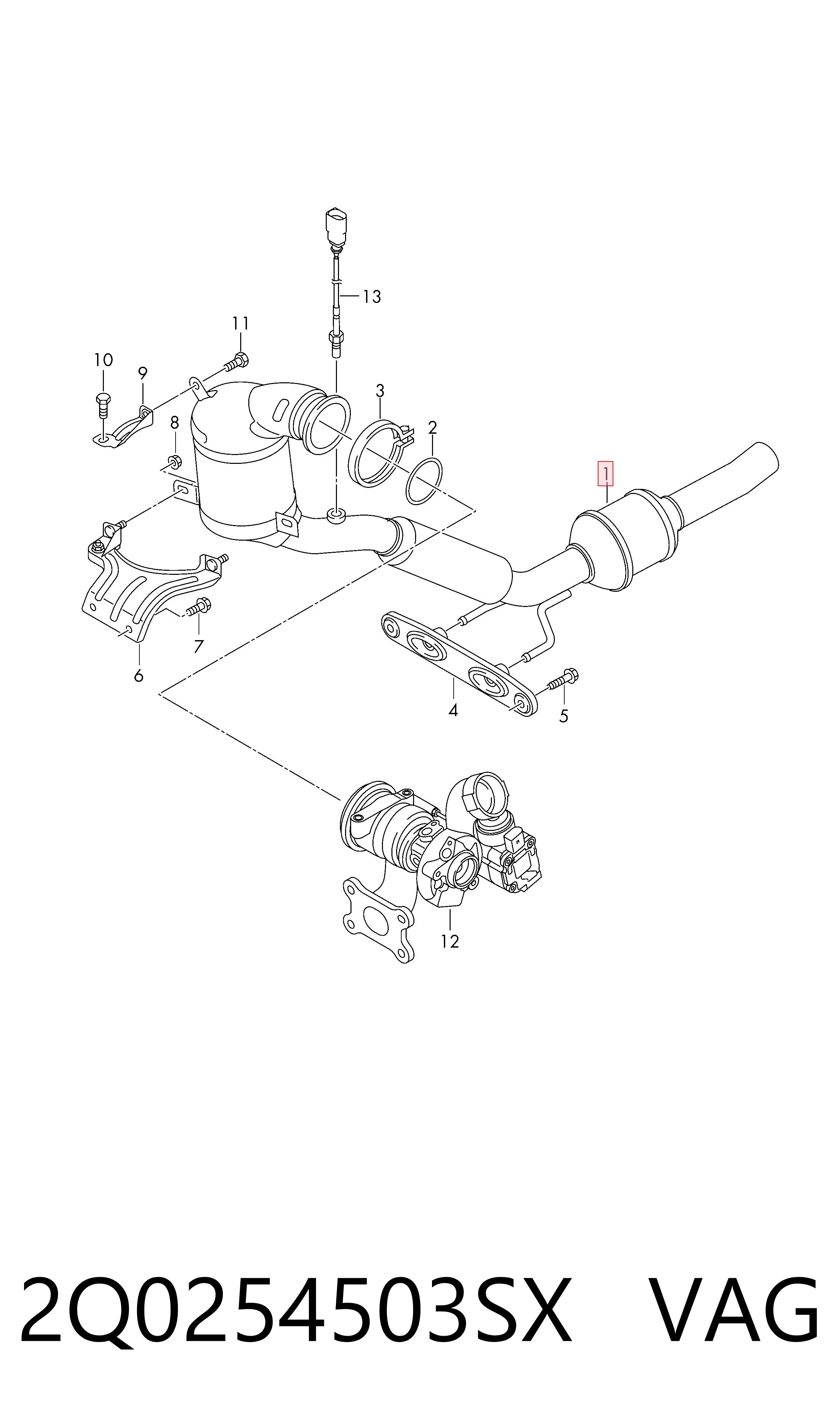 Конвертор-каталізатор (каталітичний нейтралізатор) Volkswagen Polo 6 AW1, BZ1, AE1