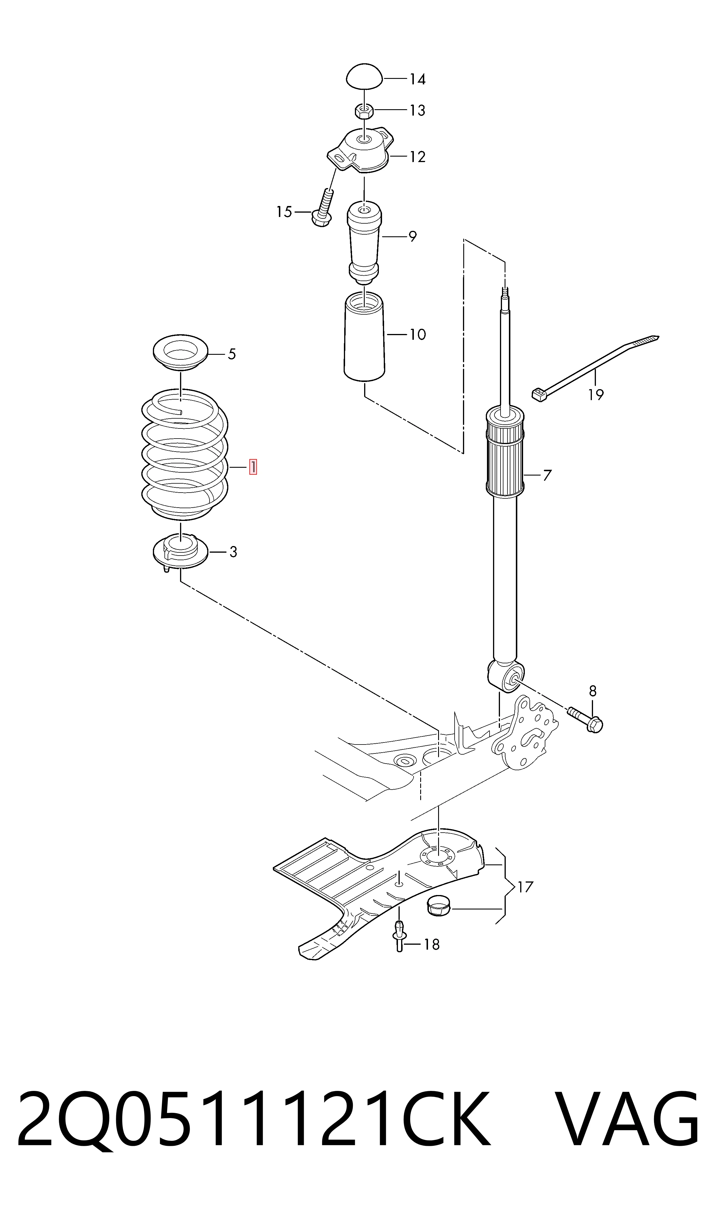 Купити Задні пружини Seat Ibiza V KJ1, KJG