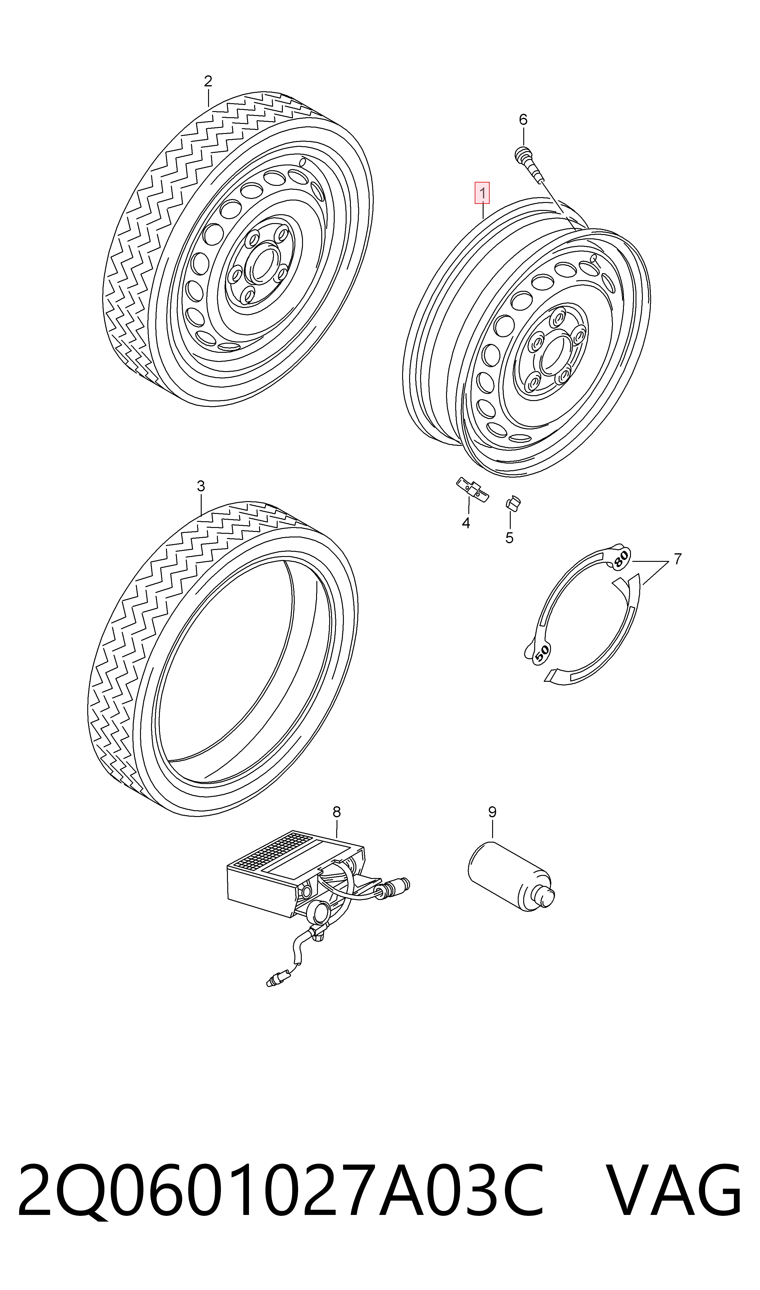 2Q0601027A03C VAG