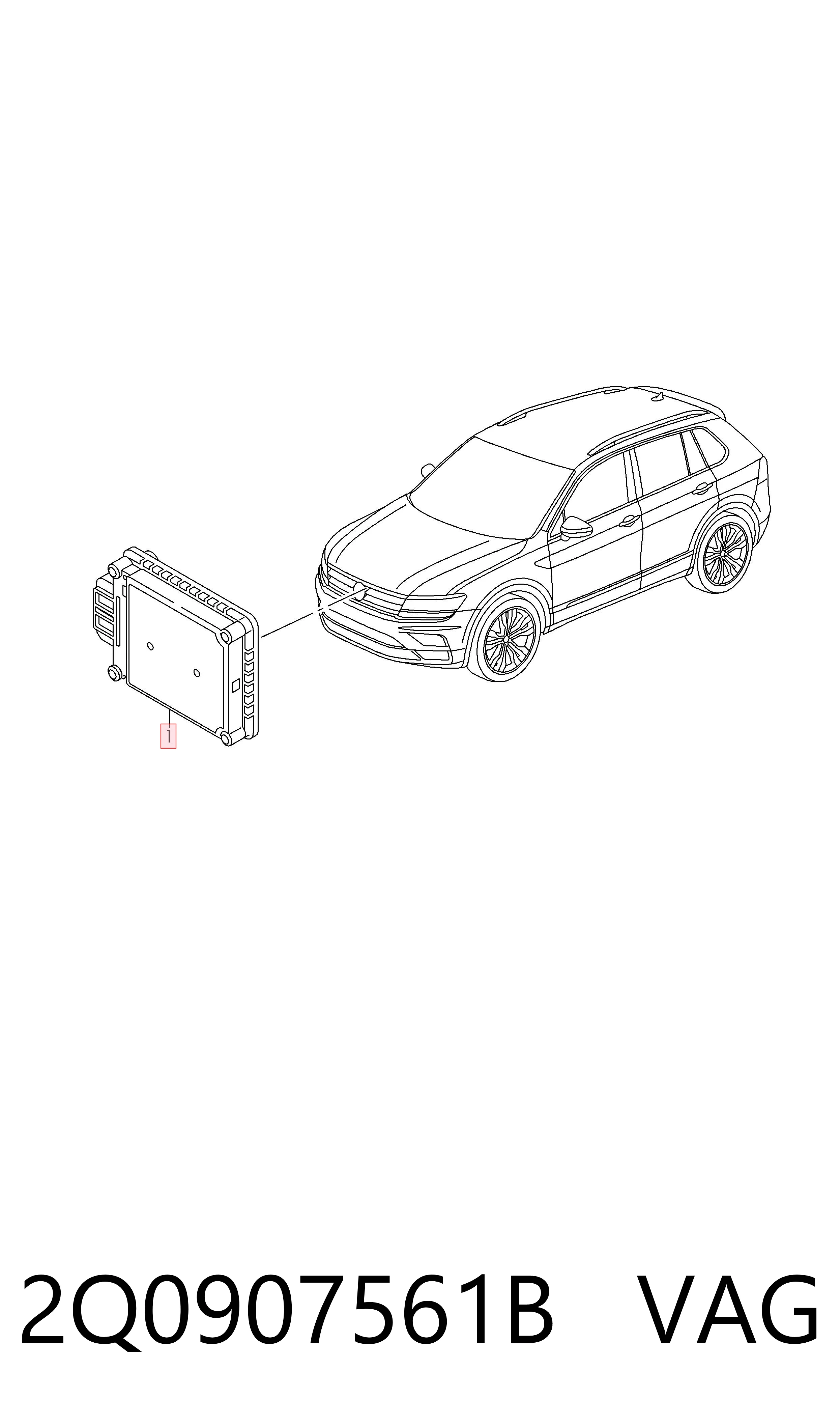 Блок керування круїз-контролем VAG 2Q0907561B ціна, від 190.04 USD