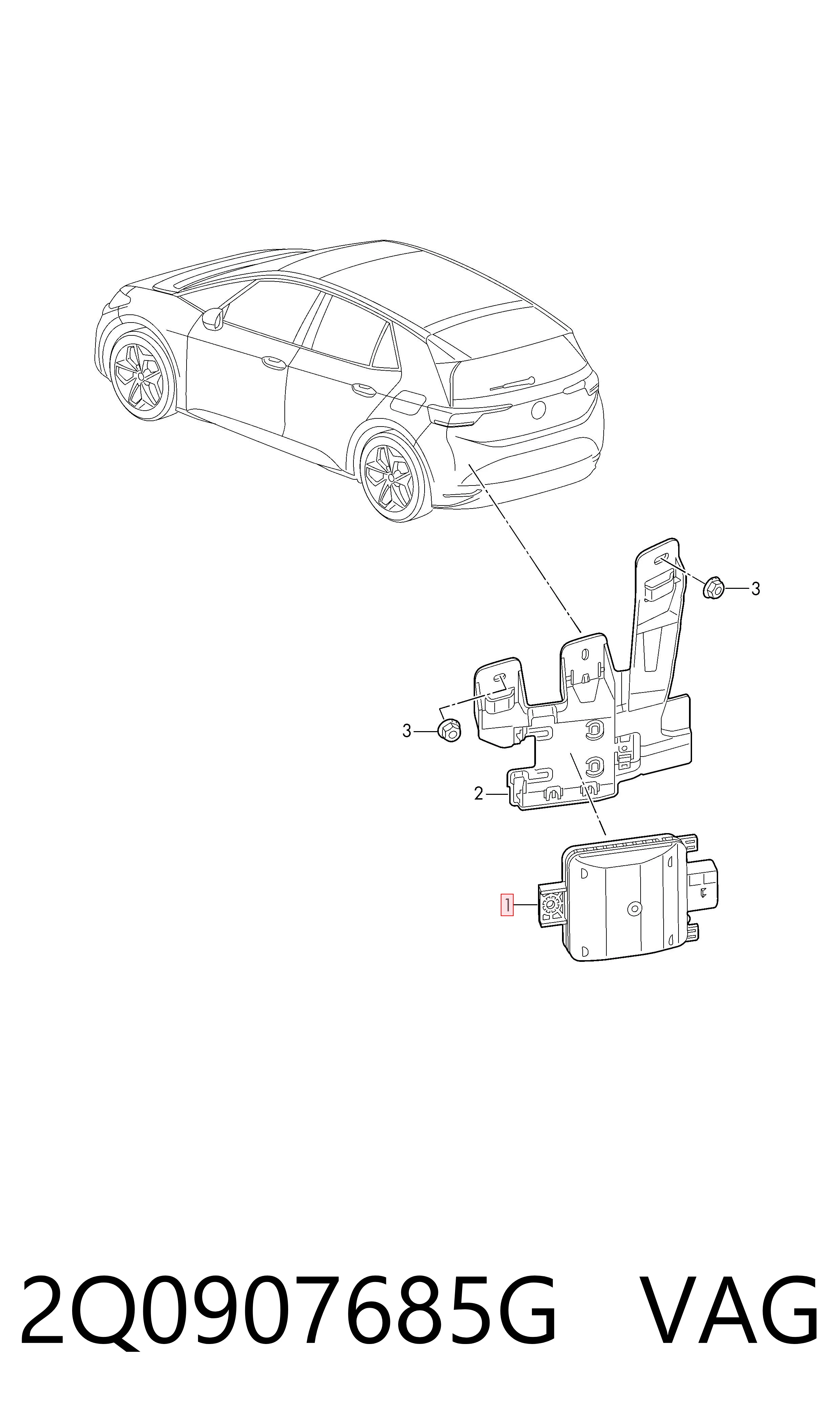 Радар зміни смуги руху VAG 2Q0907685G ціна, від 126.55 USD