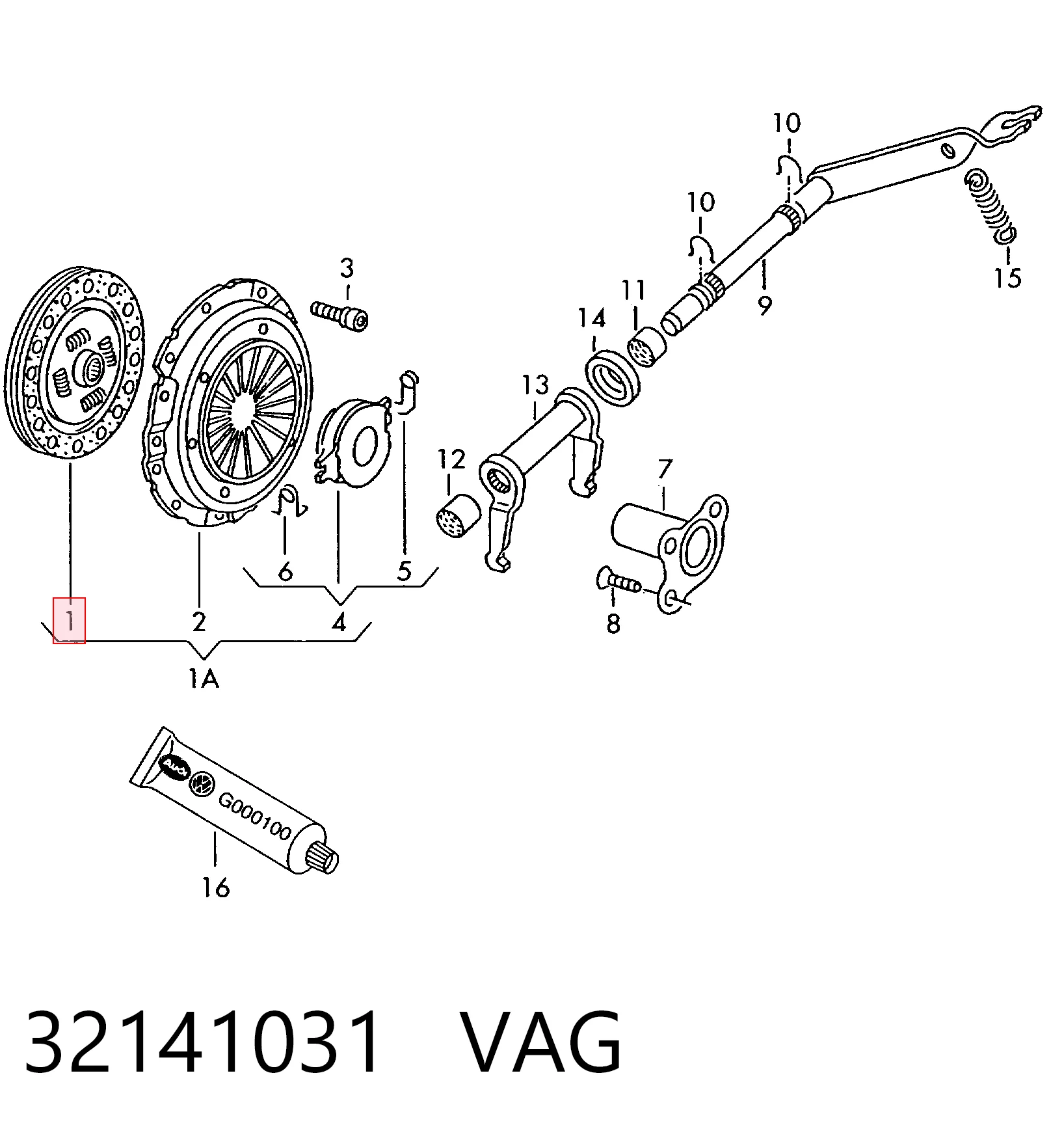  Диск зчеплення Volkswagen Lupo 