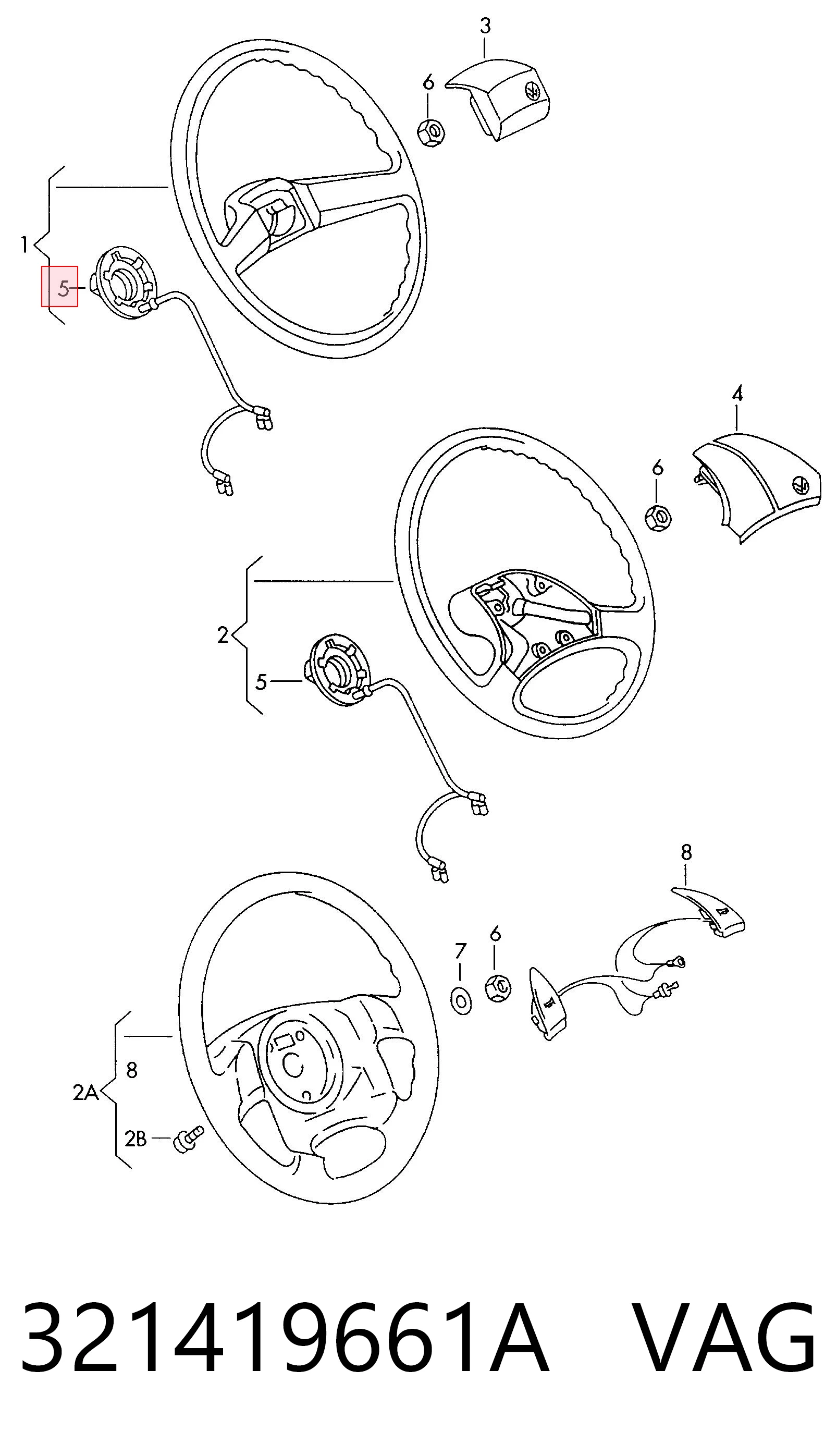 321419661A VAG Шлейф Airbag
