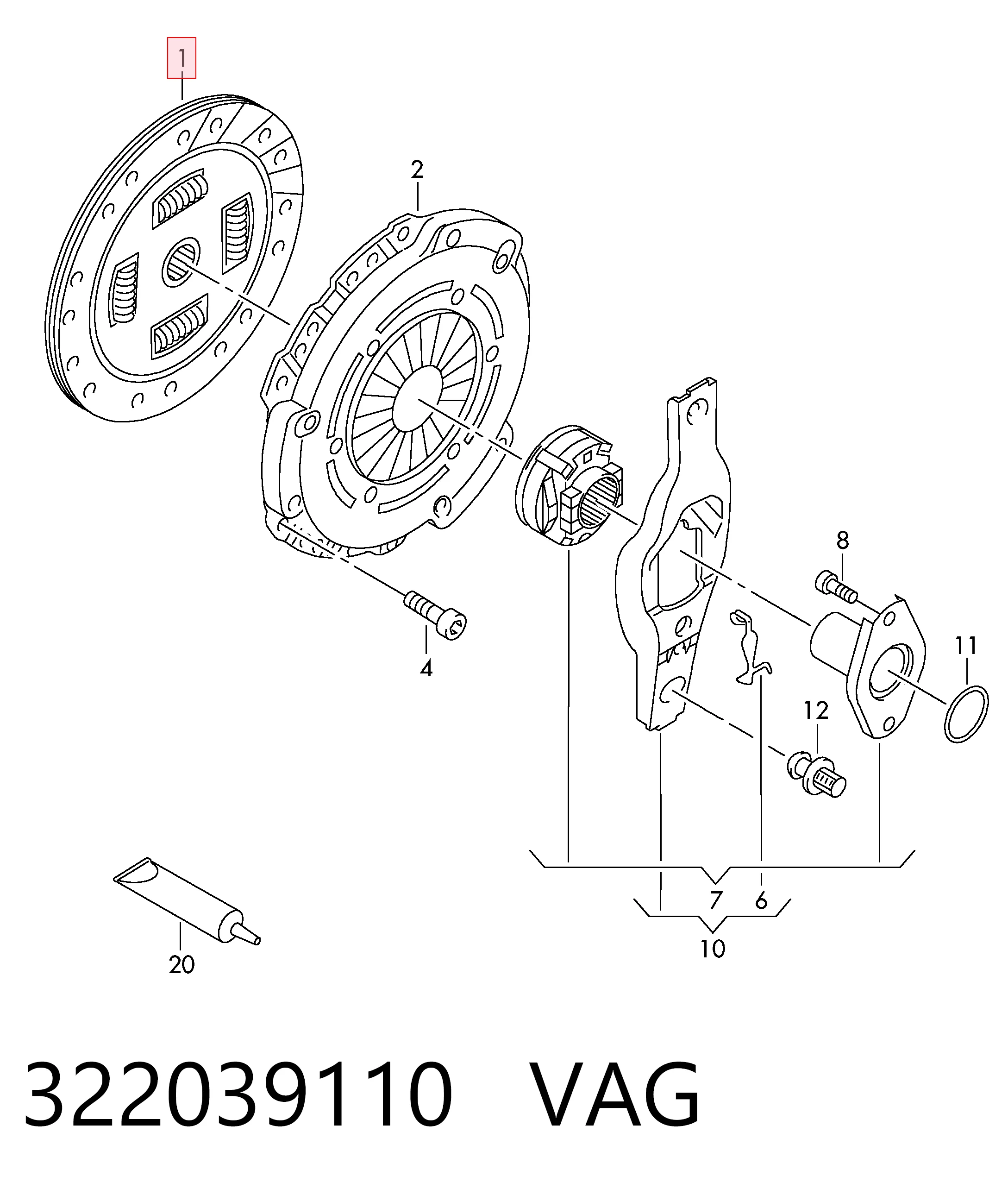 Зчеплення Volkswagen Caddy IV універсал (SAB, SAJ) (2015 - 2026) ціна, від 31.55 USD